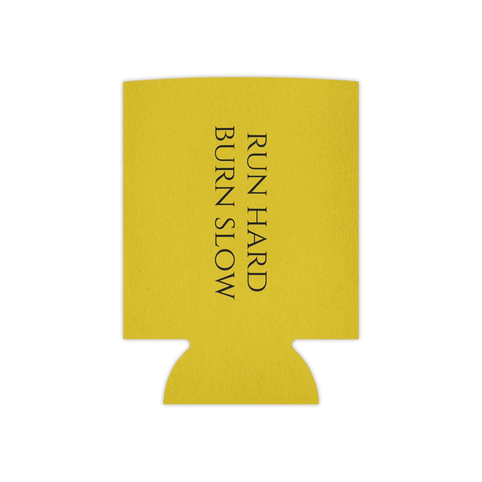 Can Cooler — Yellow Greyhound Design “The Lady Eyeballs” with “Run Hard Burn Slow”