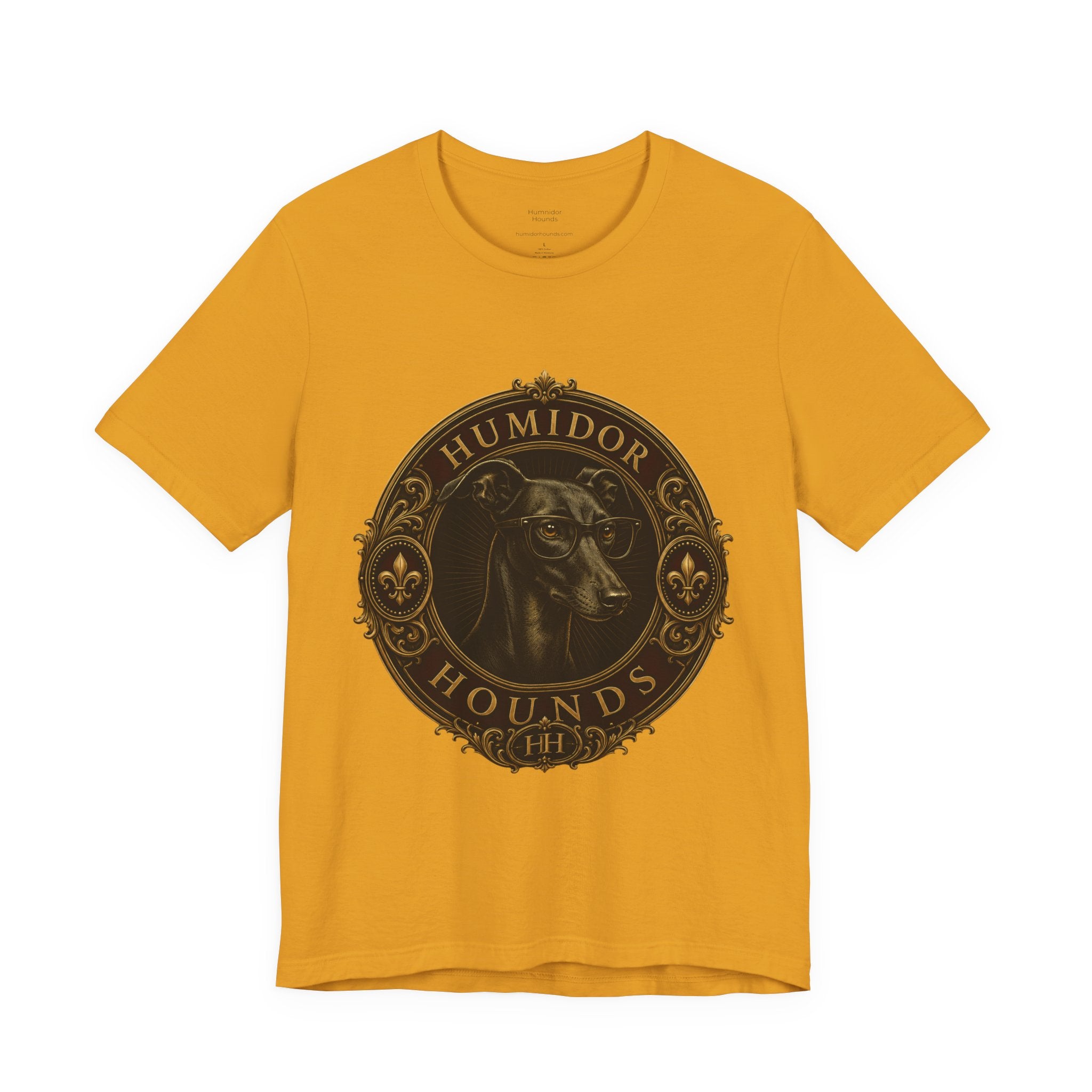 Humidor Hounds Vintage Emblem T-Shirt — “Run Hard Burn Slow” Athletic Tee