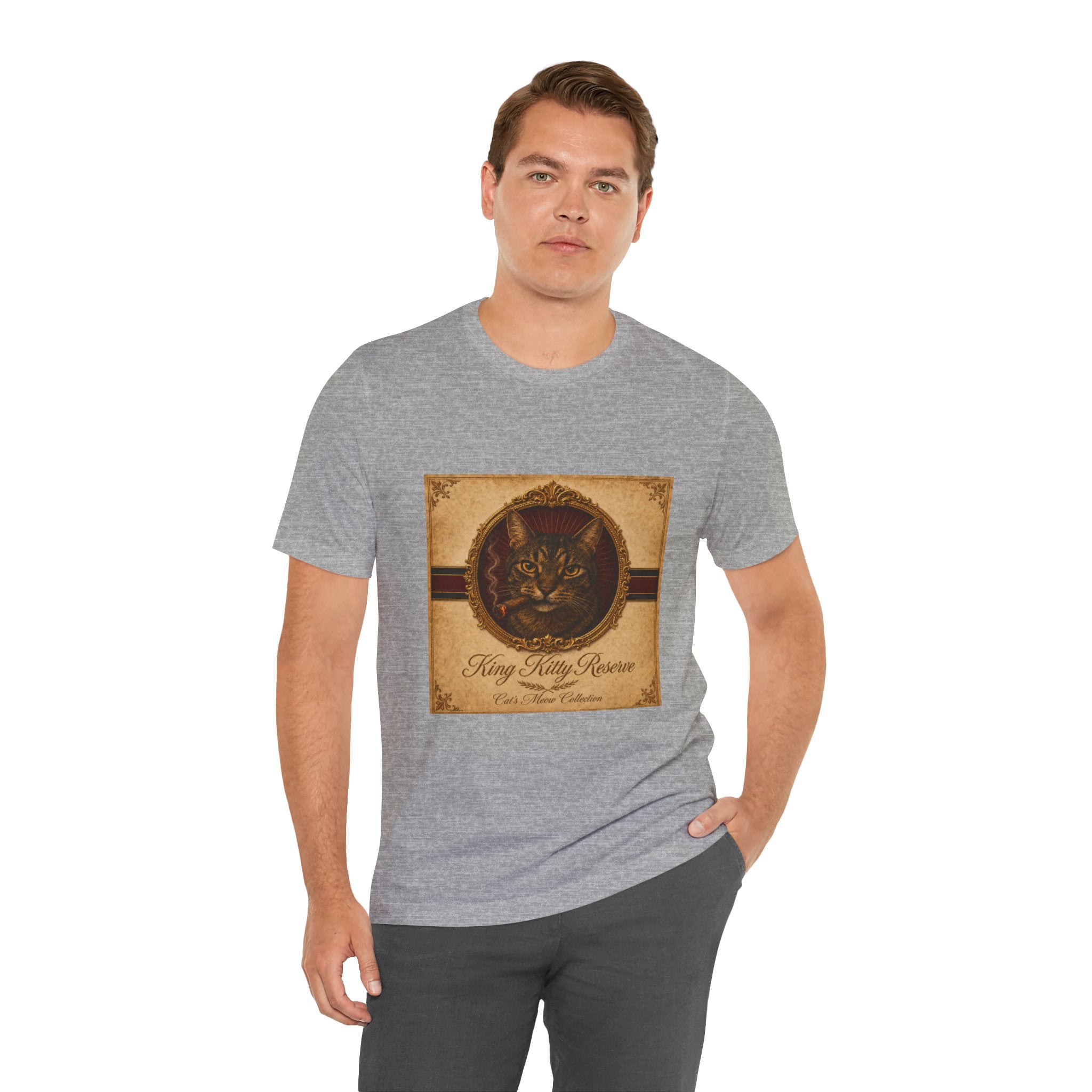 Humidor Hounds — "The King Kitty" Vintage Cat Portrait Tee