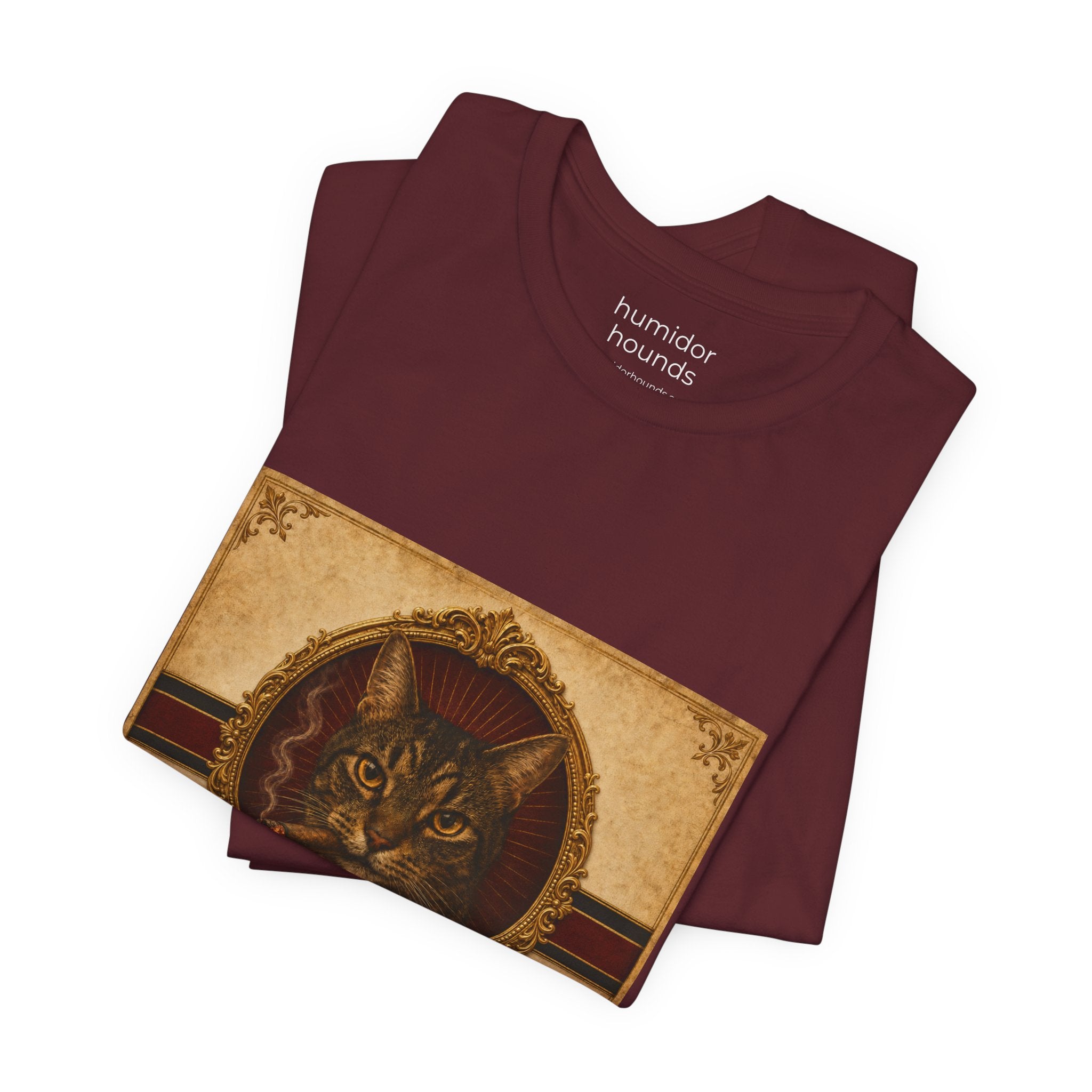 Humidor Hounds — "The King Kitty" Vintage Cat Portrait Tee
