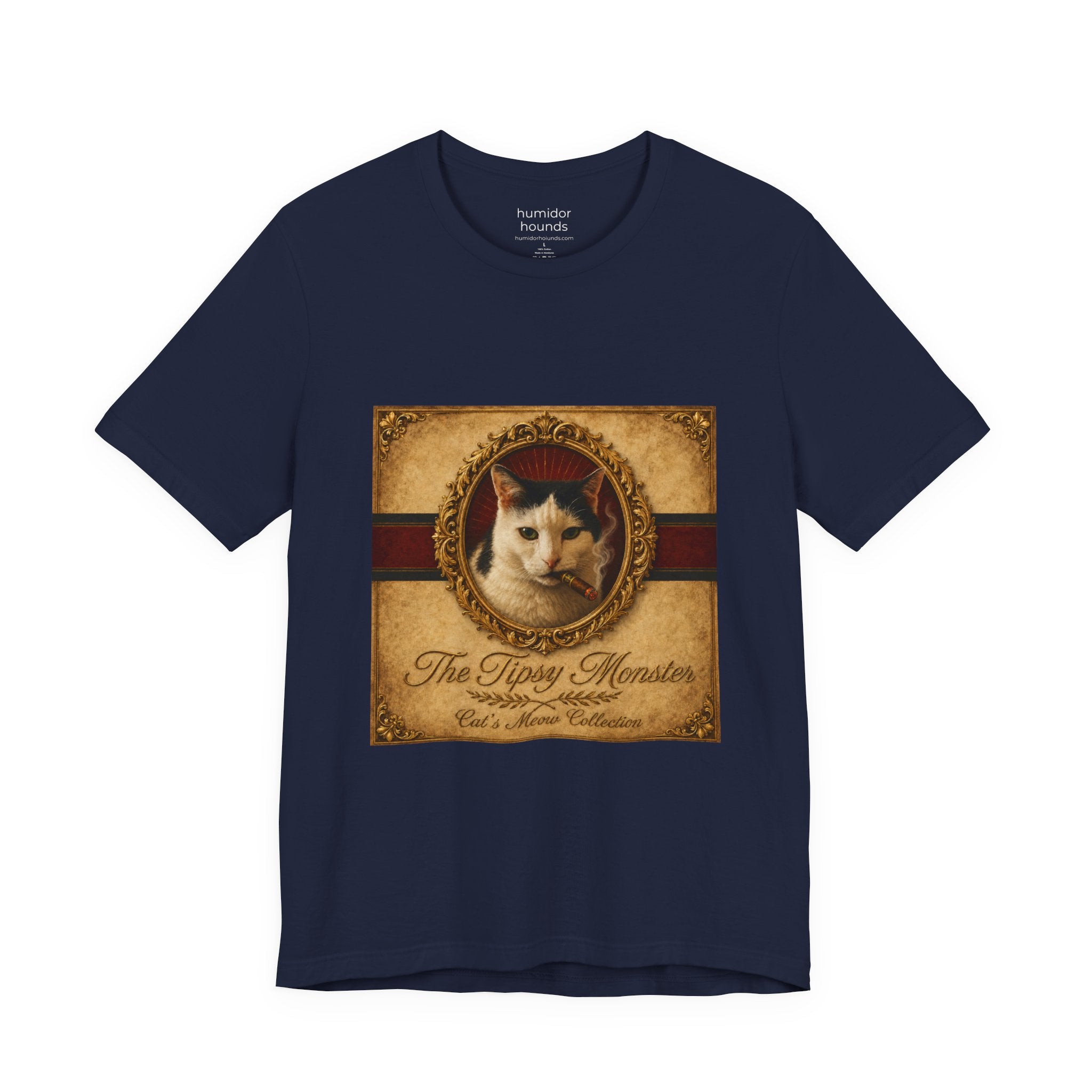 Humidor Hounds — "The Tipsy Monster" Vintage Cat Portrait Tee
