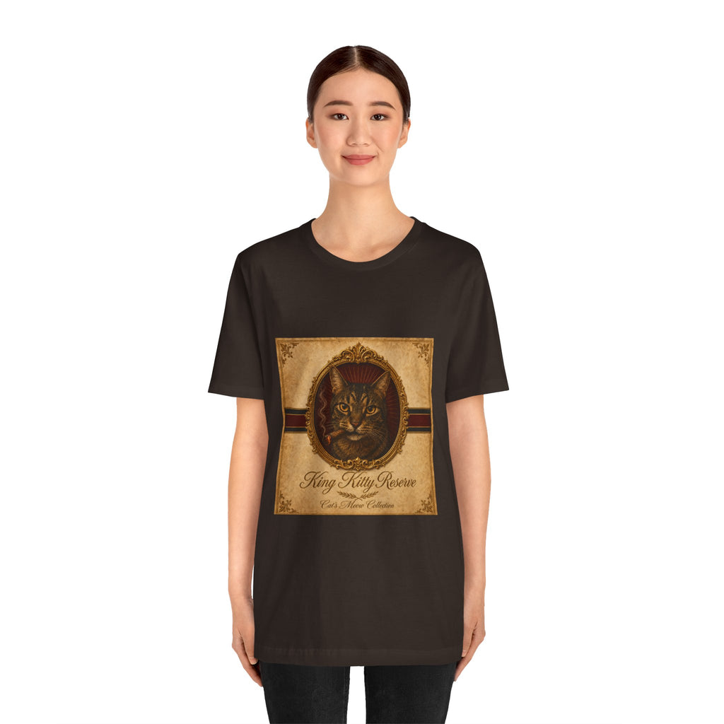 Humidor Hounds — "The King Kitty" Vintage Cat Portrait Tee