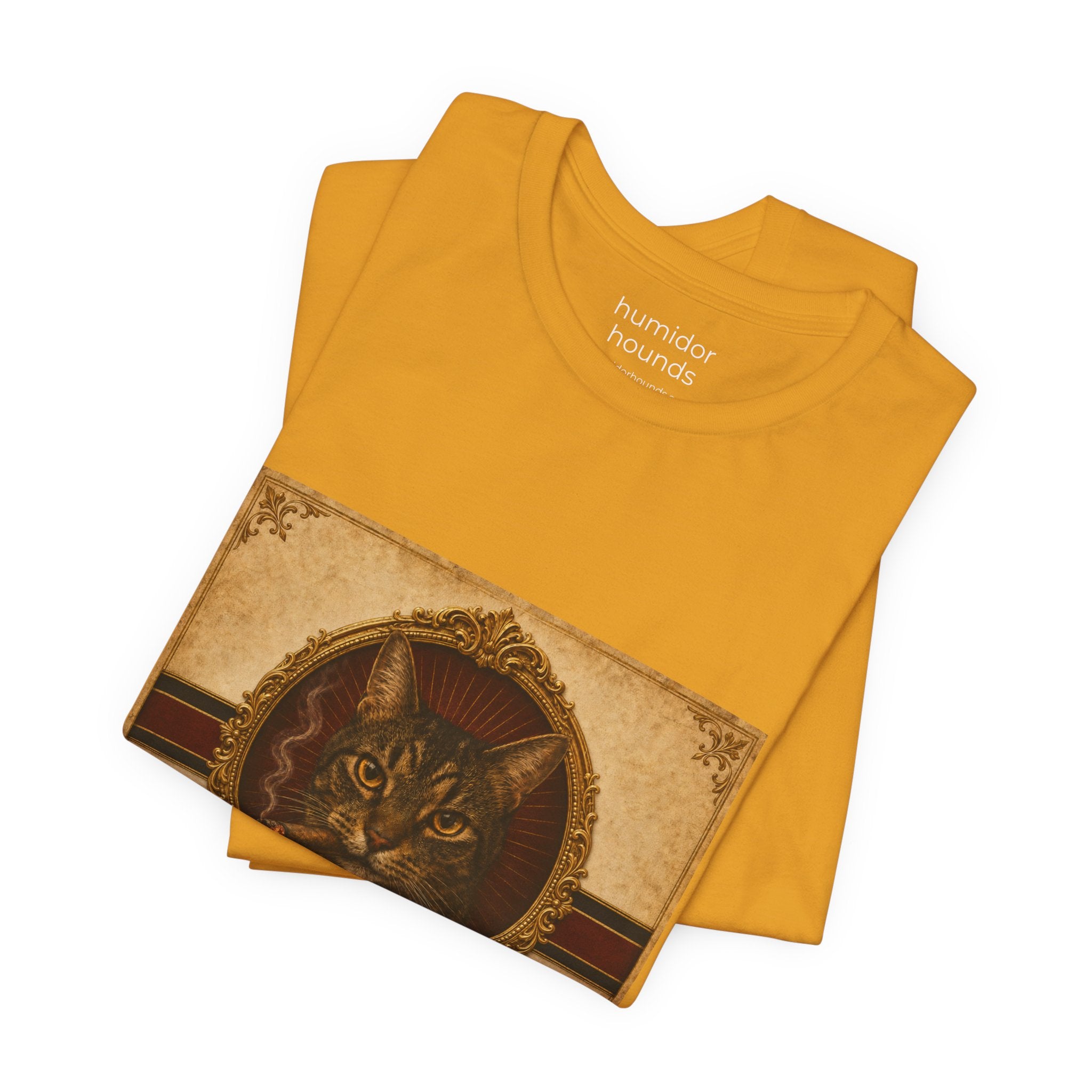 Humidor Hounds — "The King Kitty" Vintage Cat Portrait Tee