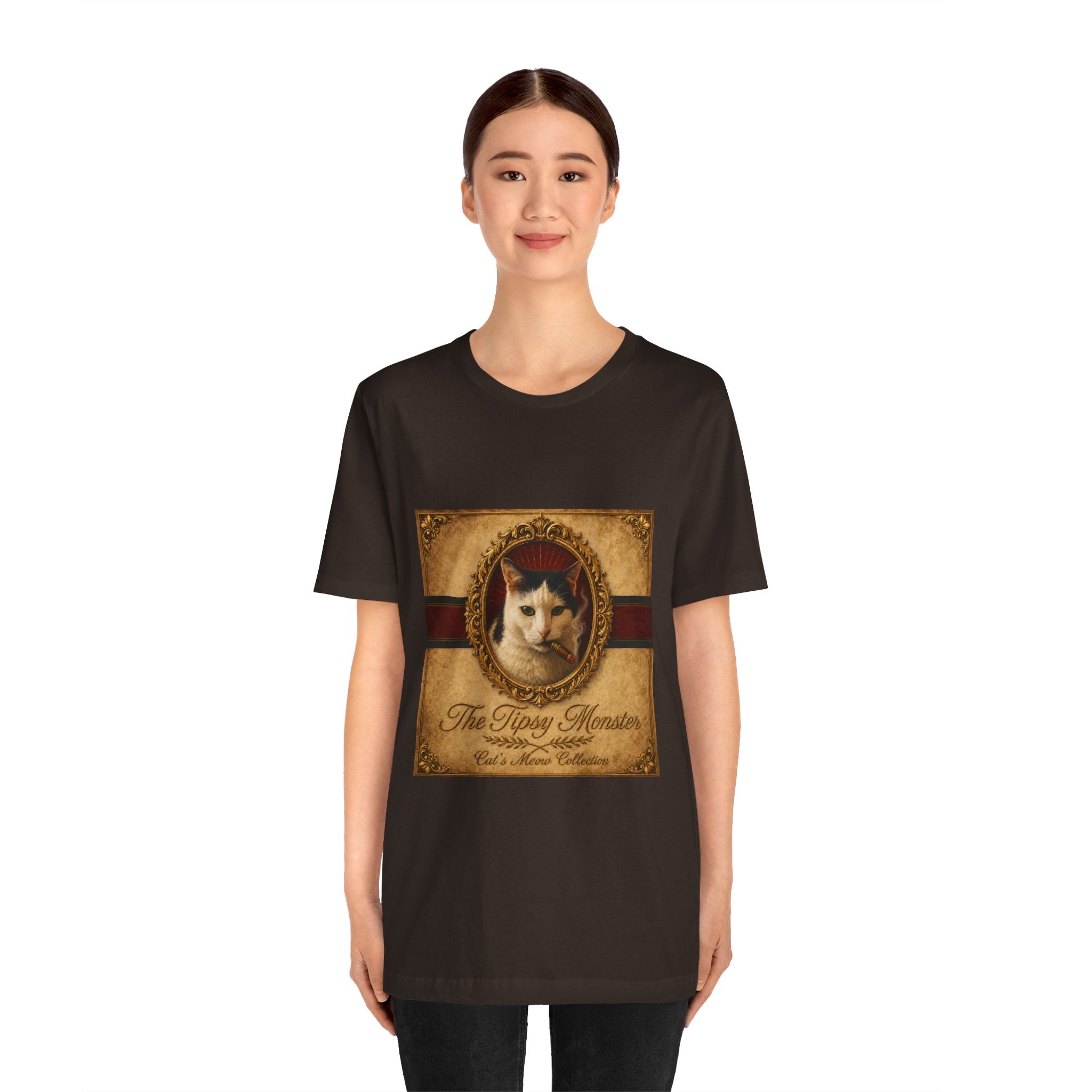 Humidor Hounds — "The Tipsy Monster" Vintage Cat Portrait Tee