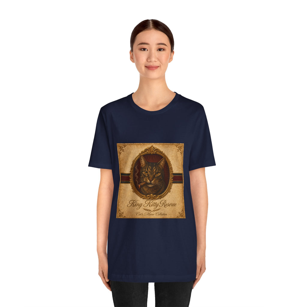 Humidor Hounds — "The King Kitty" Vintage Cat Portrait Tee
