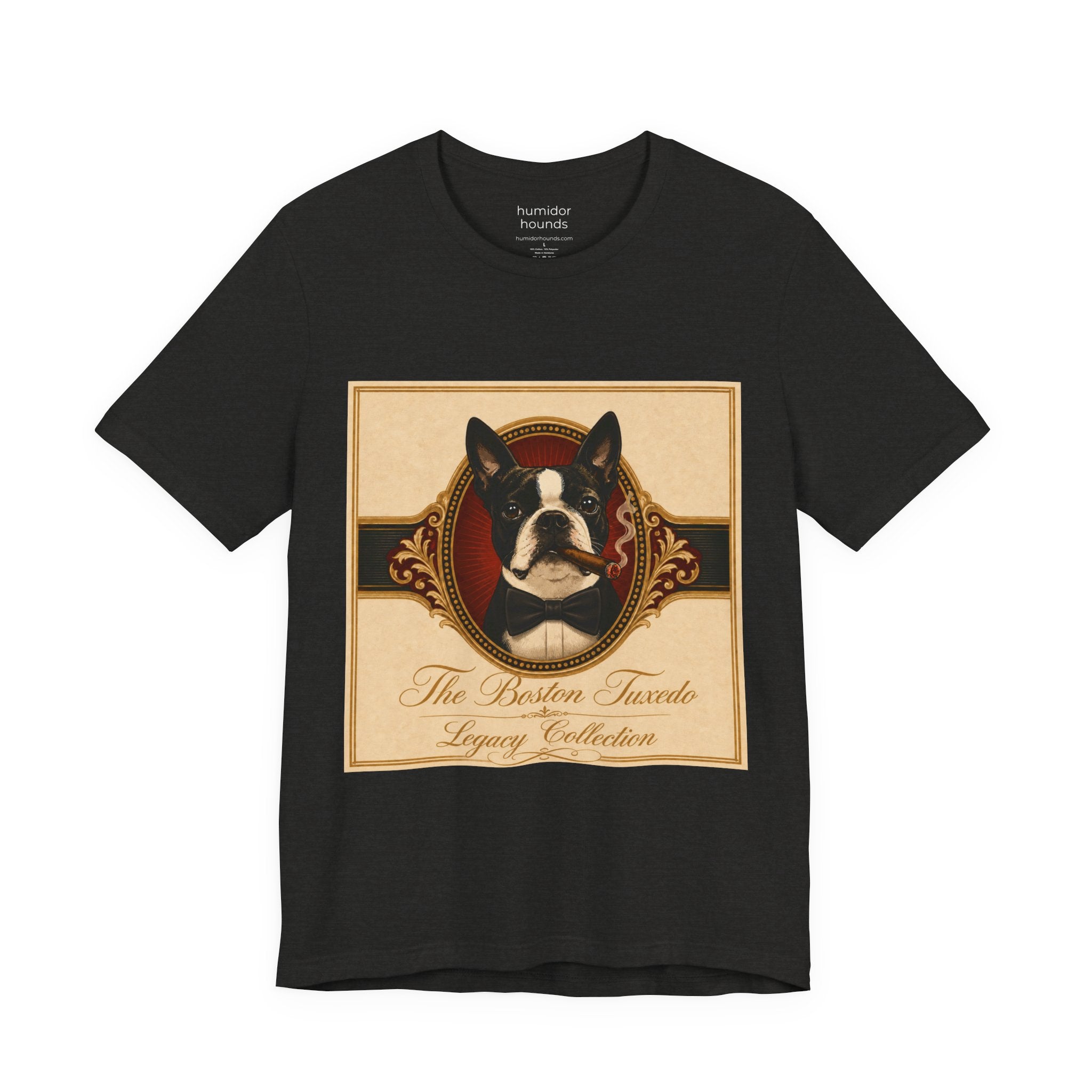 Humidor Hounds — "The Boston Tuxedo" Vintage Dog Portrait Tee