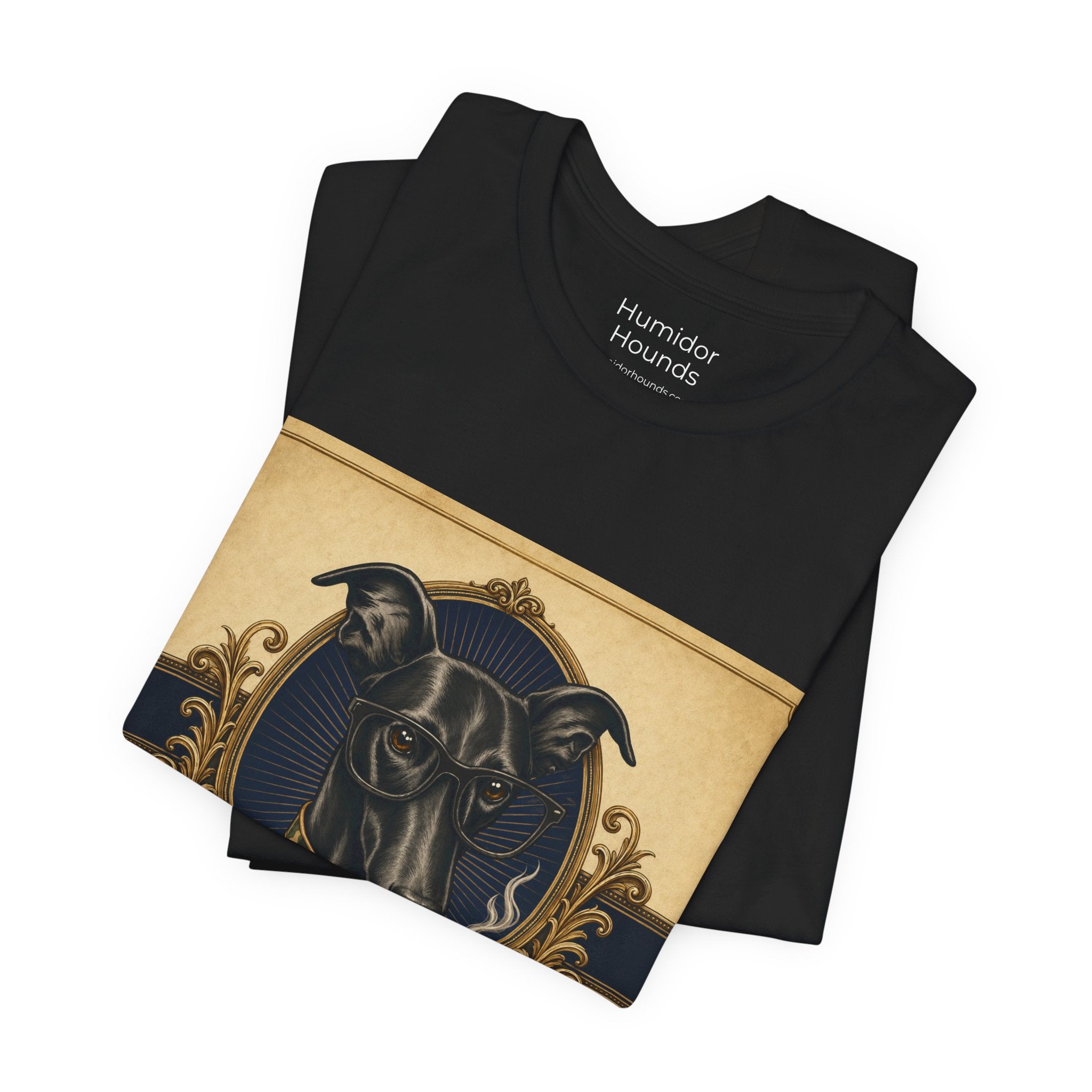 Vintage Dog Crest T‑Shirt — "The Bados Reserve" with "Run Hard Burn Slow" Slogan