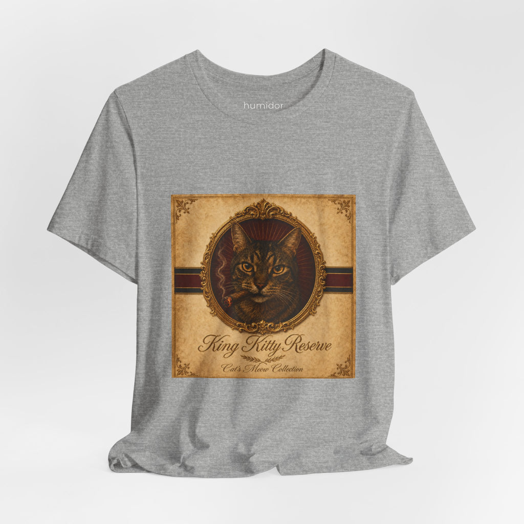 Humidor Hounds — "The King Kitty" Vintage Cat Portrait Tee