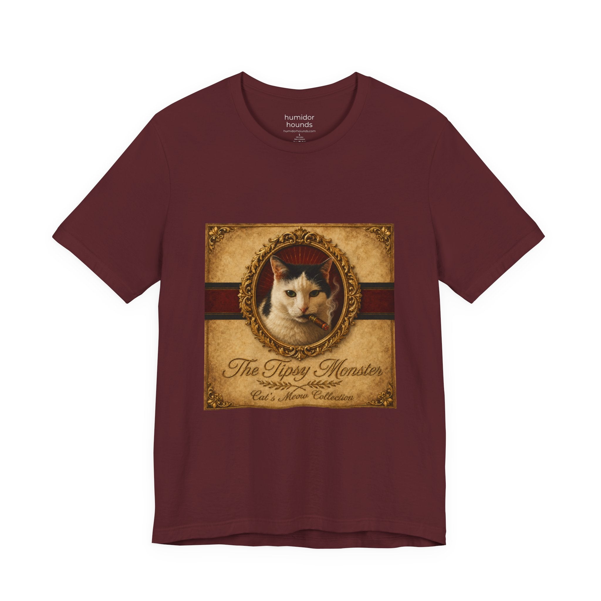 Humidor Hounds — "The Tipsy Monster" Vintage Cat Portrait Tee
