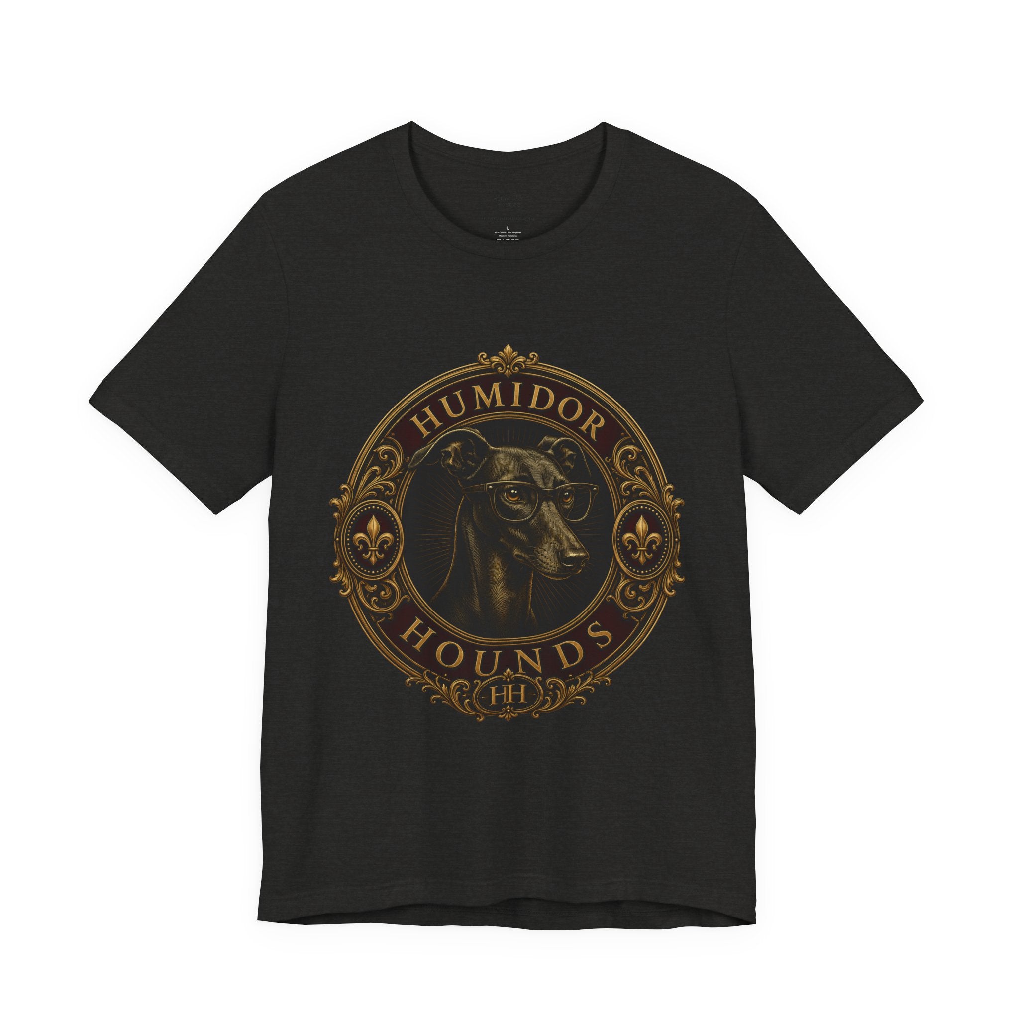 Humidor Hounds Vintage Emblem T-Shirt — “Run Hard Burn Slow” Athletic Tee