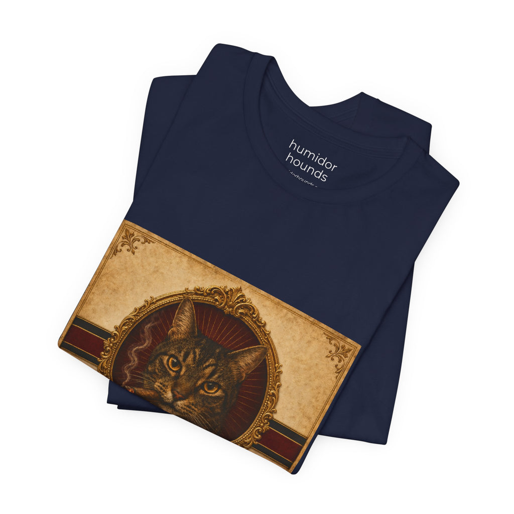 Humidor Hounds — "The King Kitty" Vintage Cat Portrait Tee