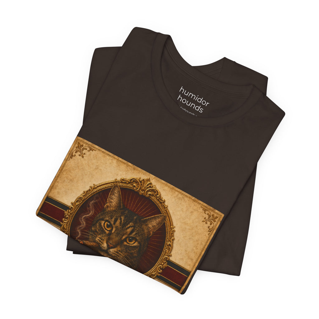 Humidor Hounds — "The King Kitty" Vintage Cat Portrait Tee