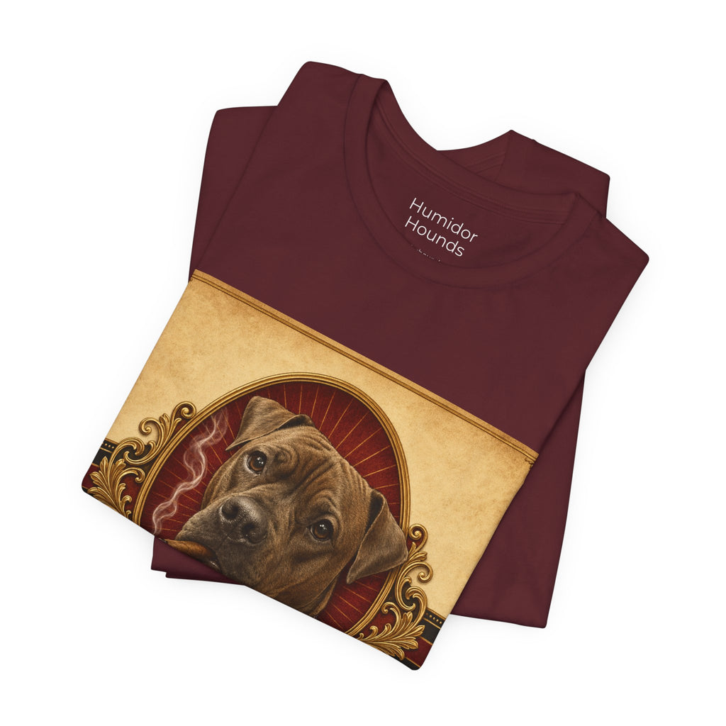 Vintage Dog Portrait Tee — “The Lady Beefcake” Front & “Run Hard Burn Slow” Back