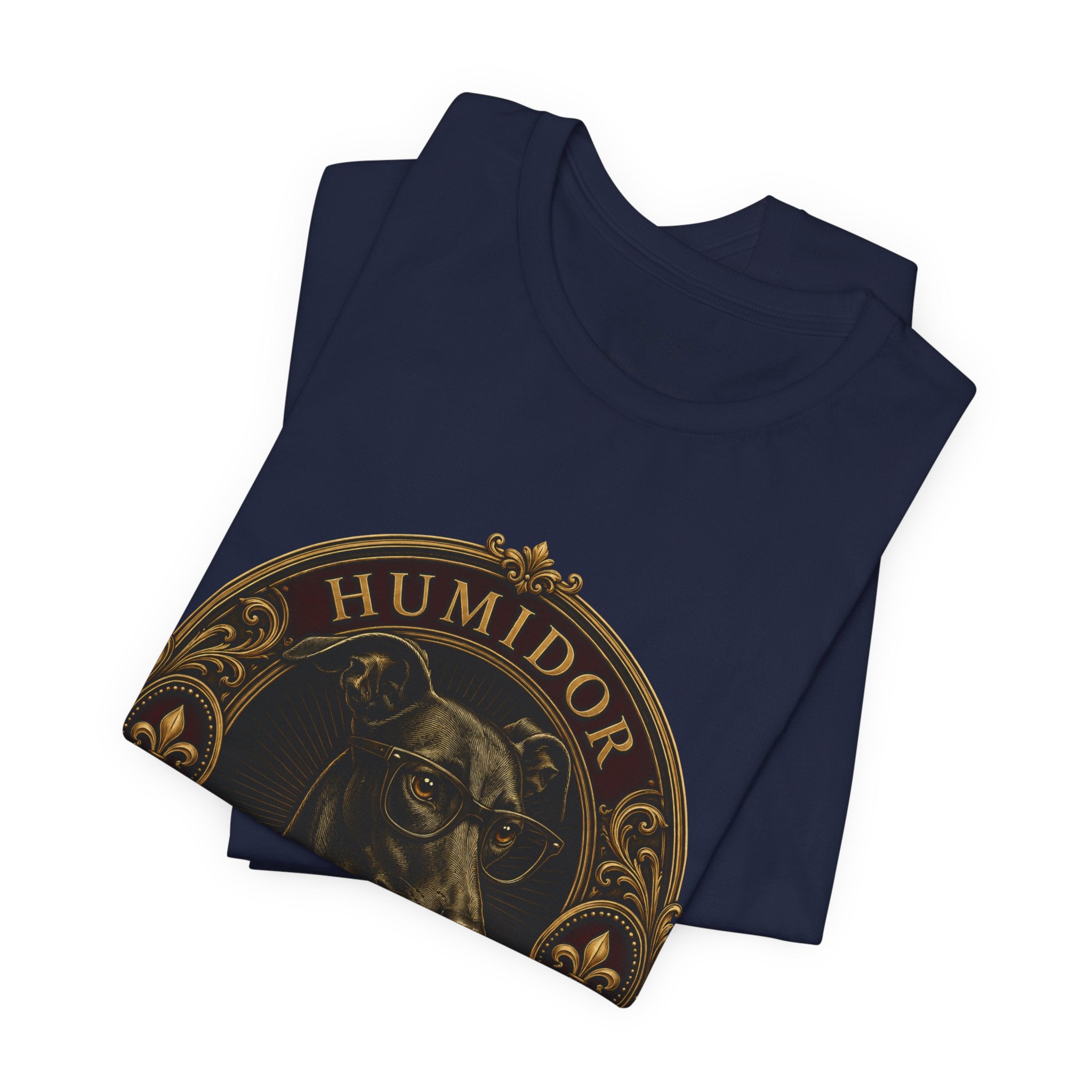 Humidor Hounds Vintage Emblem T-Shirt — “Run Hard Burn Slow” Athletic Tee