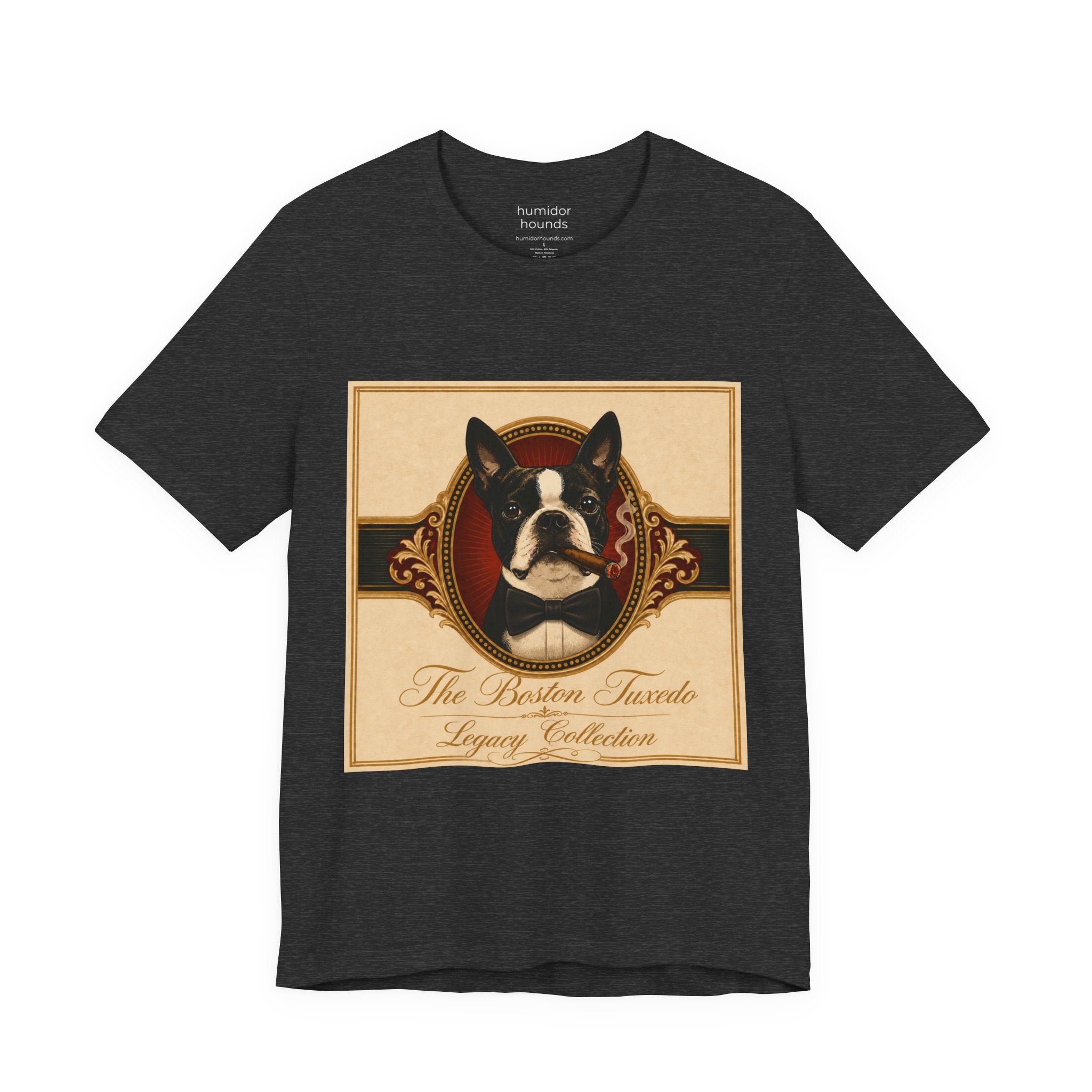 Humidor Hounds — "The Boston Tuxedo" Vintage Dog Portrait Tee