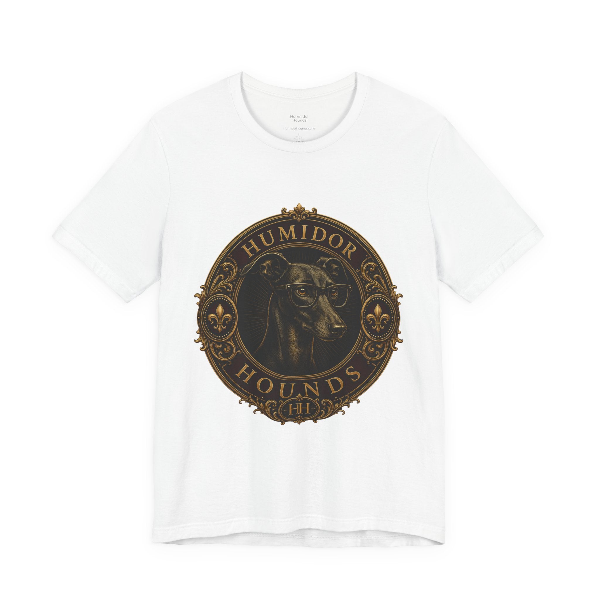 Humidor Hounds Vintage Emblem T-Shirt — “Run Hard Burn Slow” Athletic Tee