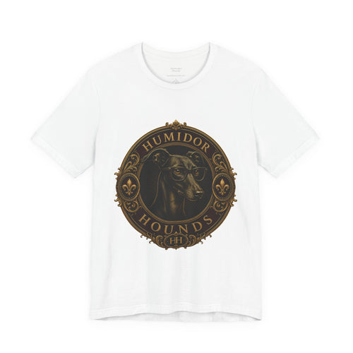 Humidor Hounds Vintage Emblem T-Shirt — “Run Hard Burn Slow” Athletic Tee