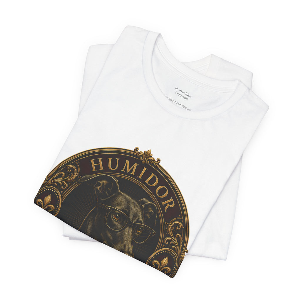 Humidor Hounds Vintage Emblem T-Shirt — “Run Hard Burn Slow” Athletic Tee