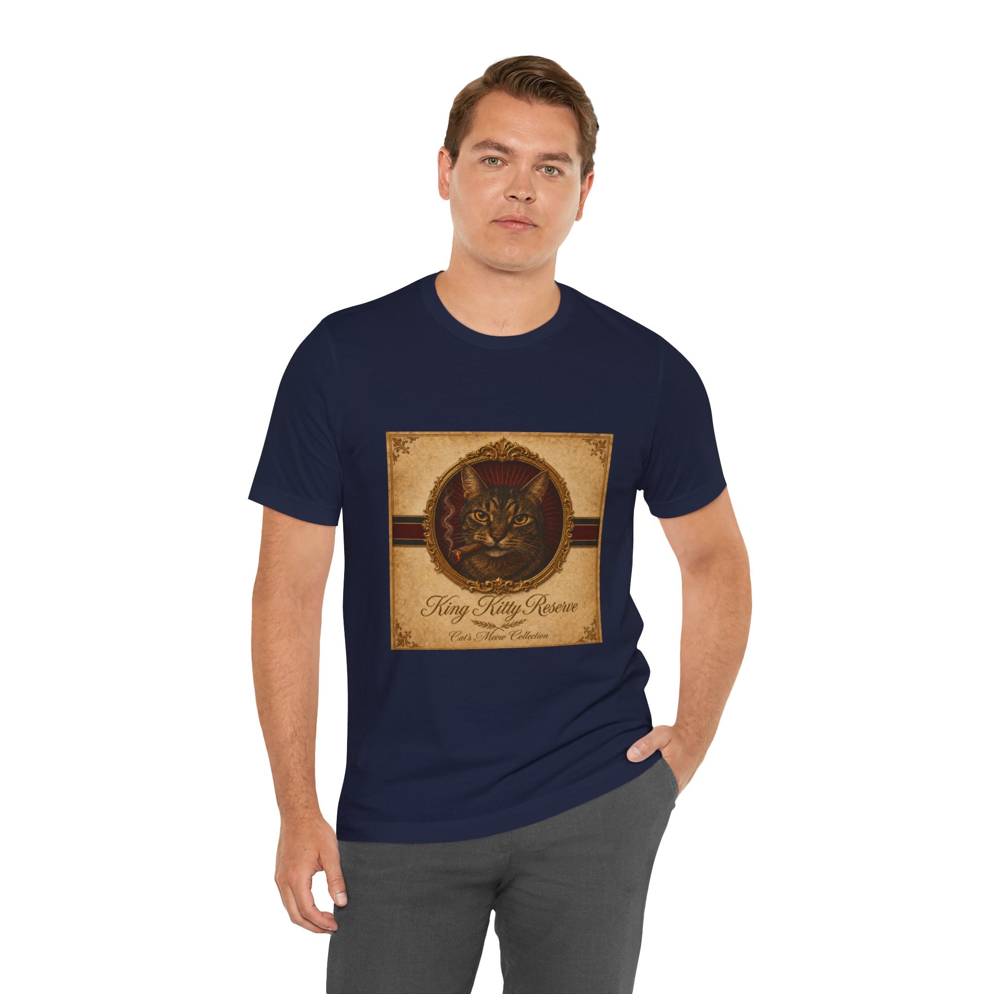 Humidor Hounds — "The King Kitty" Vintage Cat Portrait Tee