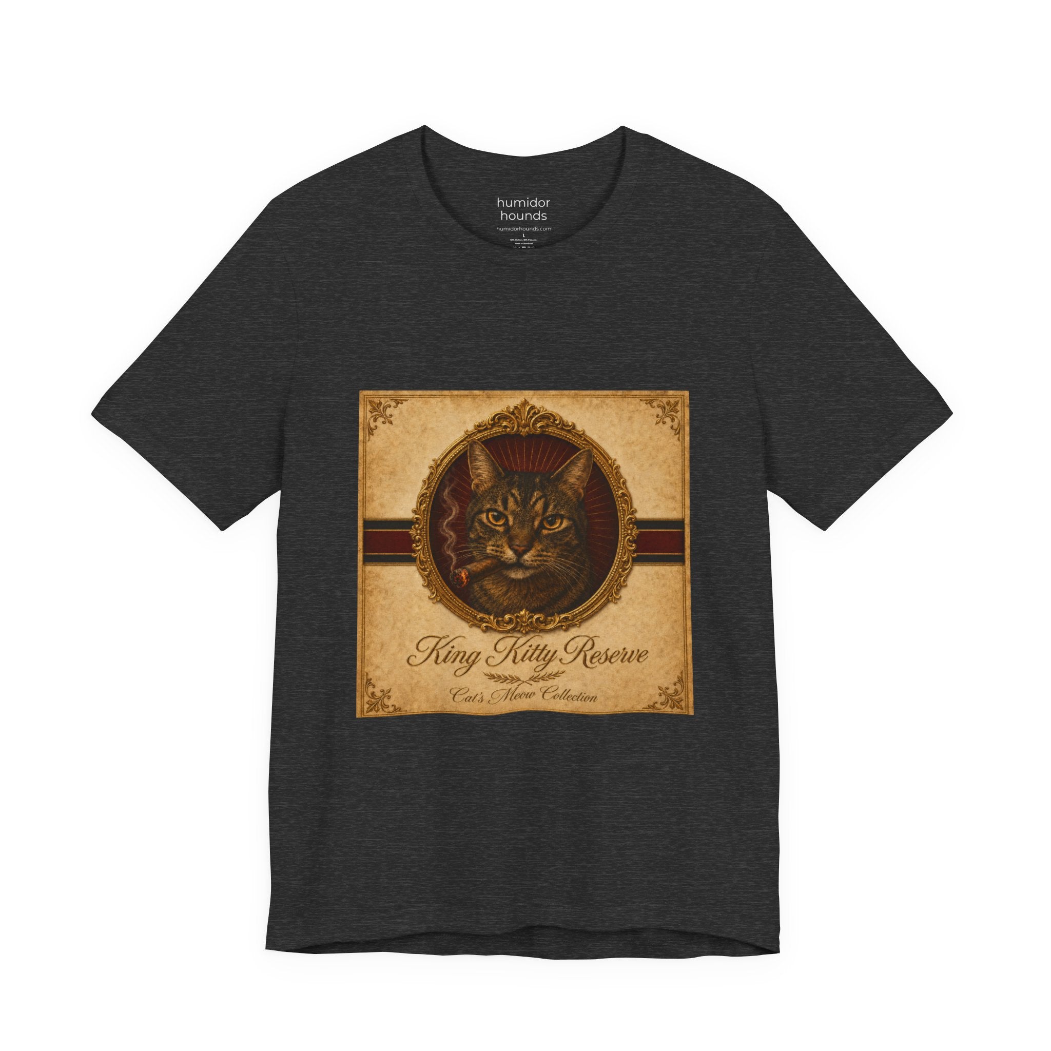 Humidor Hounds — "The King Kitty" Vintage Cat Portrait Tee