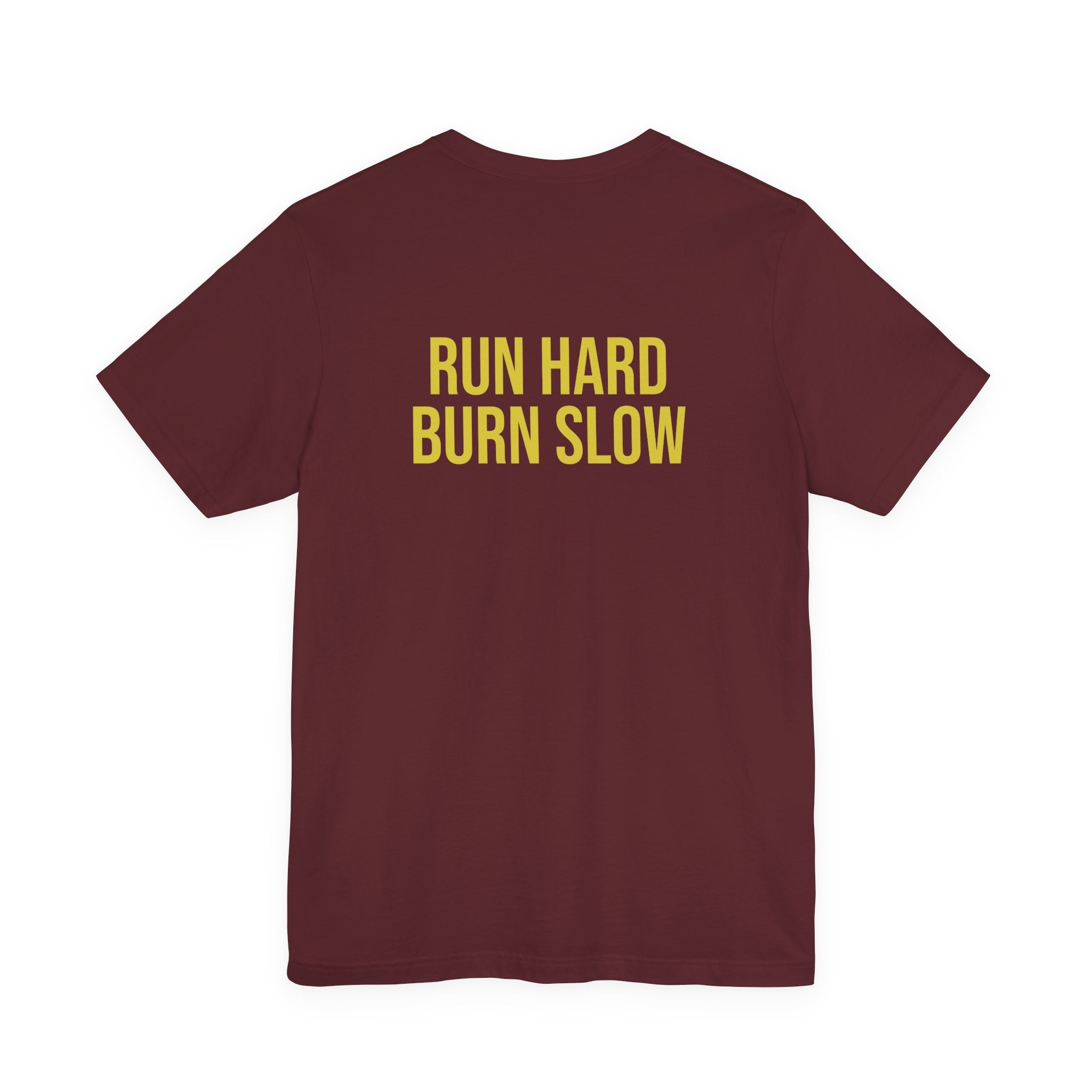 Run Hard Burn Slow Greyhound Dog T‑Shirt — "The Lady Eyeballs" Vintage Cigar Graphic