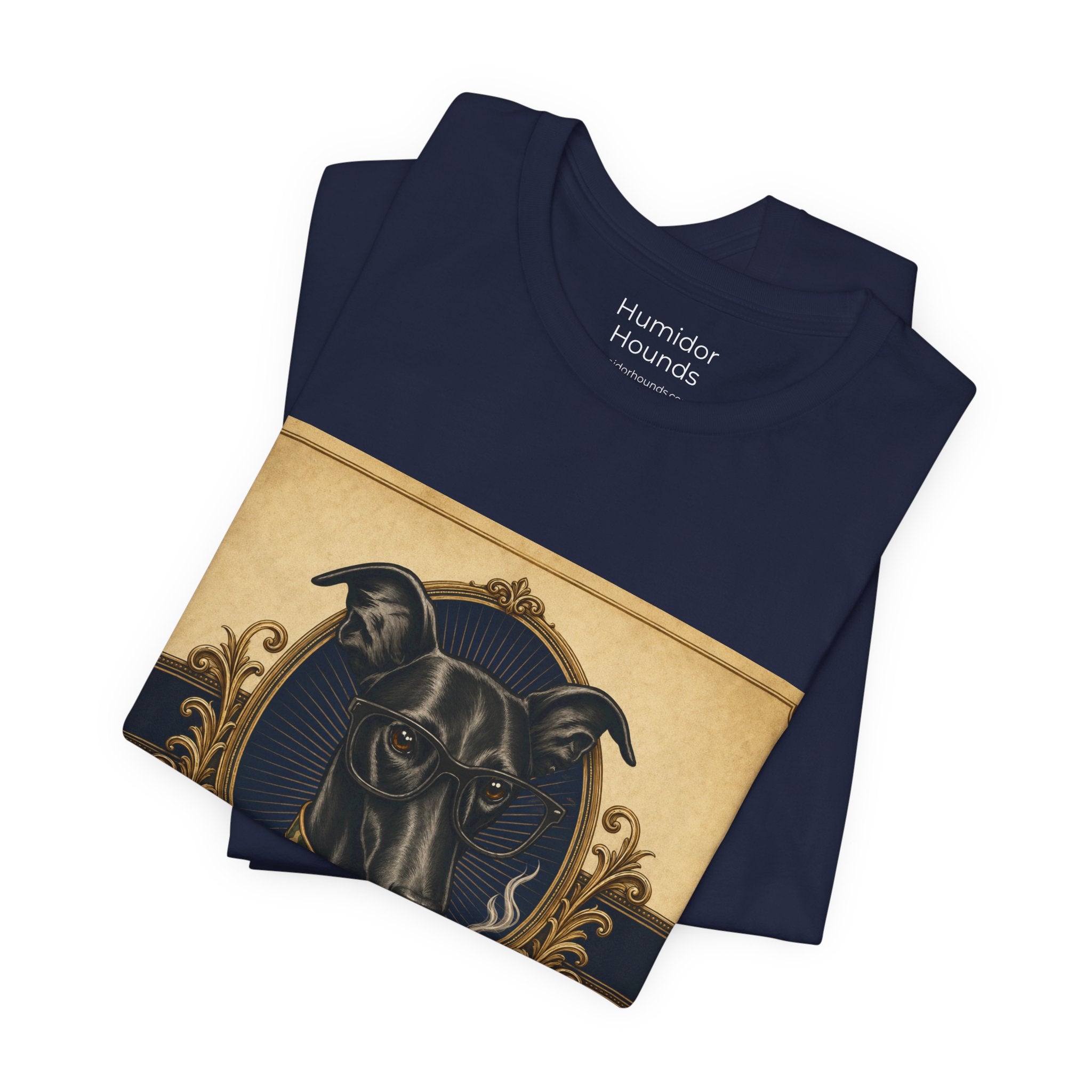 Vintage Dog Crest T‑Shirt — "The Bados Reserve" with "Run Hard Burn Slow" Slogan