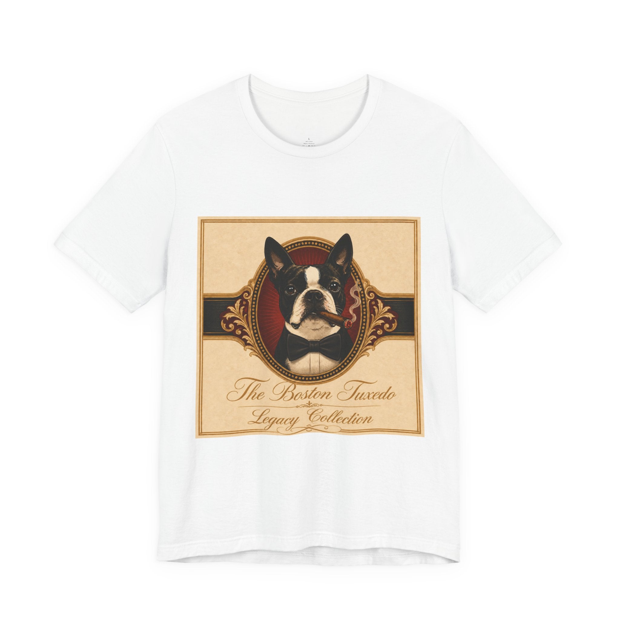 Humidor Hounds — "The Boston Tuxedo" Vintage Dog Portrait Tee
