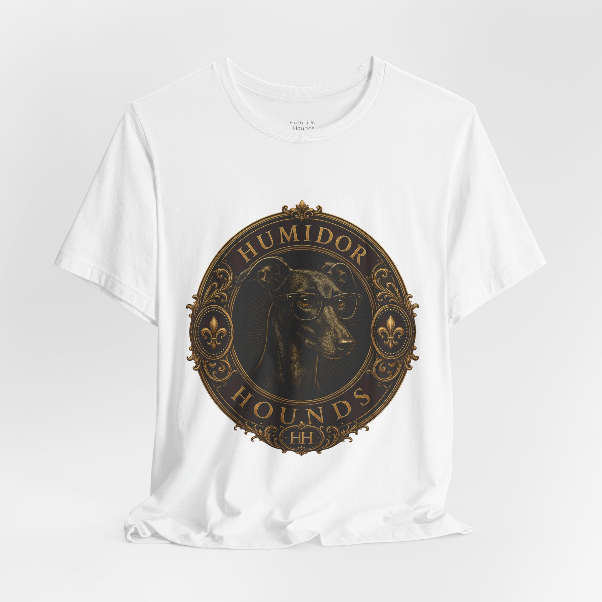 Humidor Hounds Vintage Emblem T-Shirt — “Run Hard Burn Slow” Athletic Tee