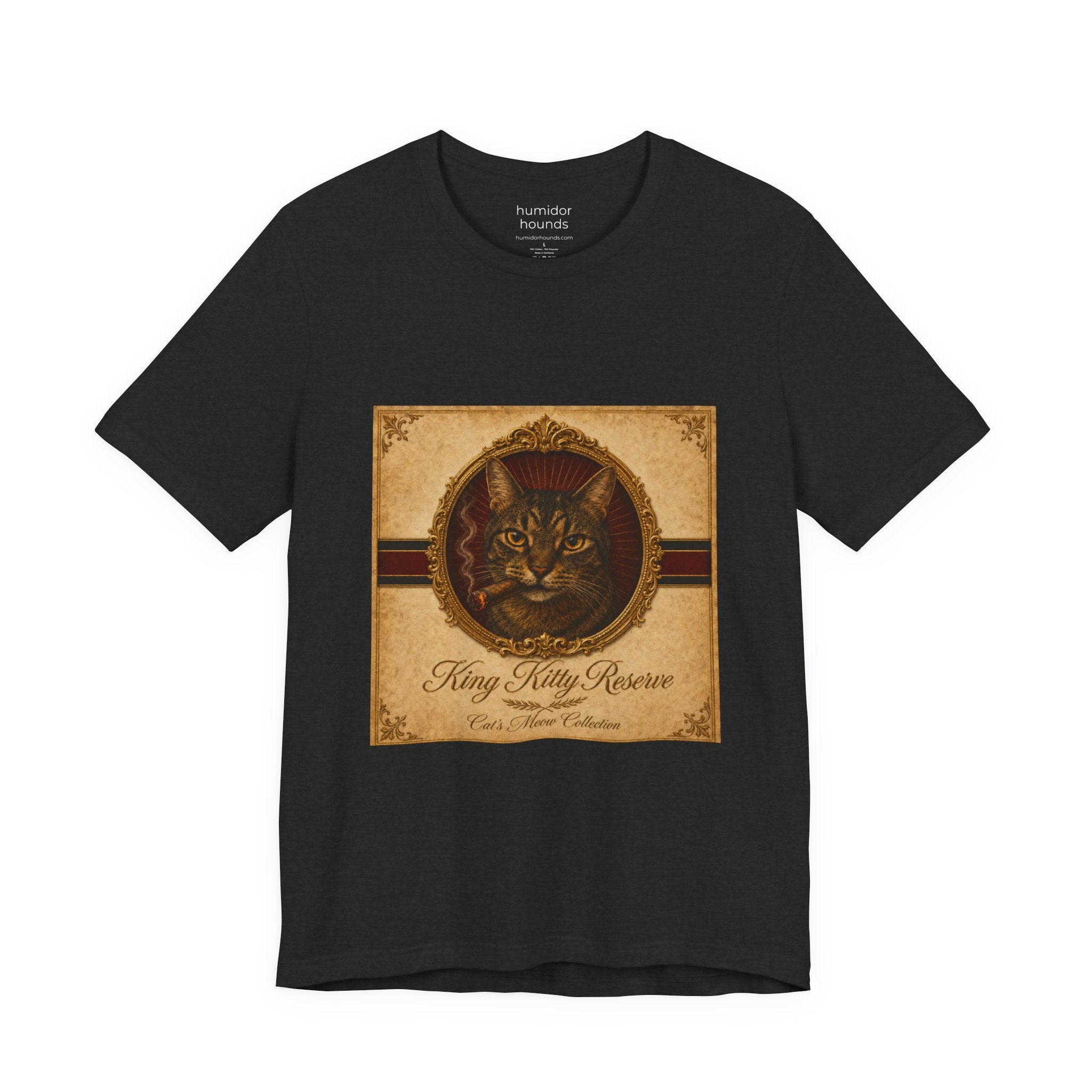 Humidor Hounds — "The King Kitty" Vintage Cat Portrait Tee