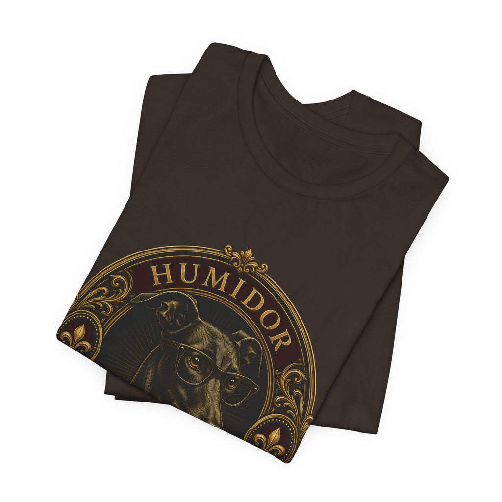 Humidor Hounds Vintage Emblem T-Shirt — “Run Hard Burn Slow” Athletic Tee