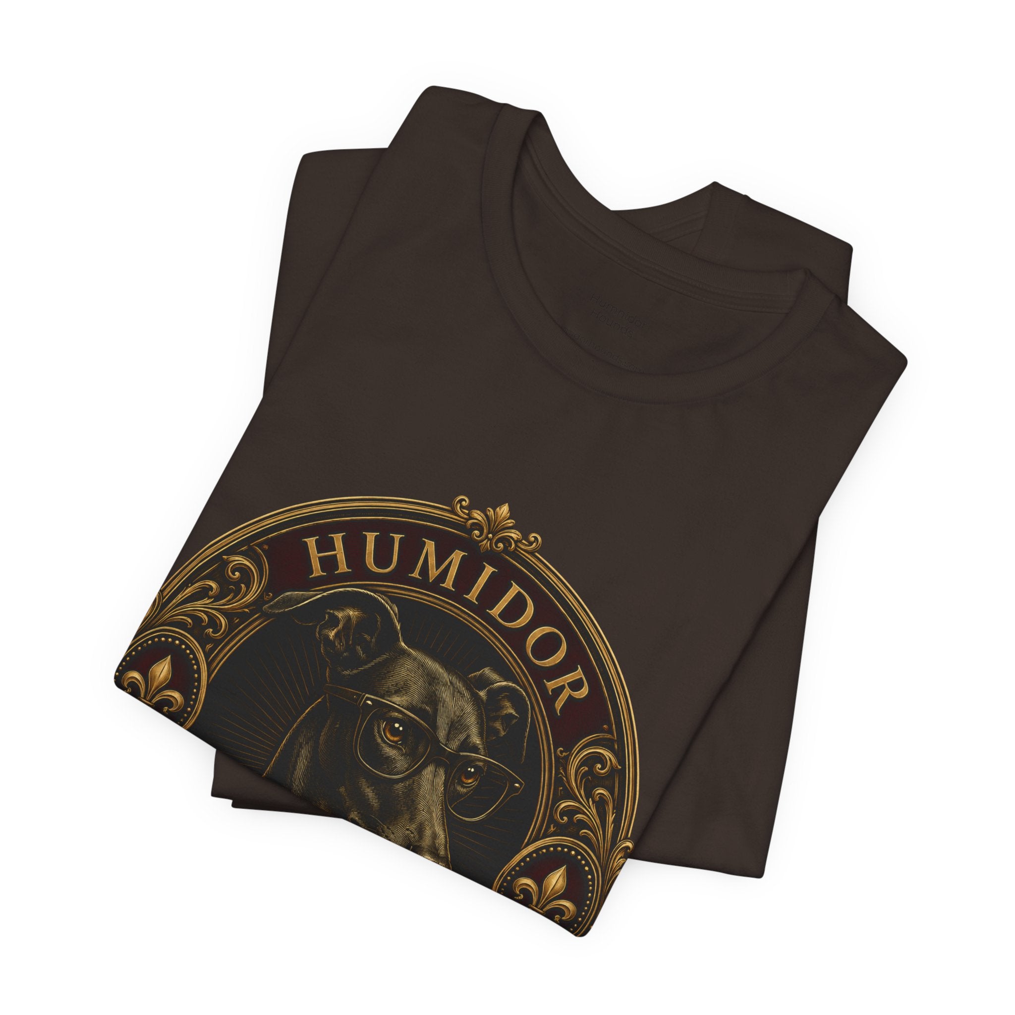 Humidor Hounds Vintage Emblem T-Shirt — “Run Hard Burn Slow” Athletic Tee