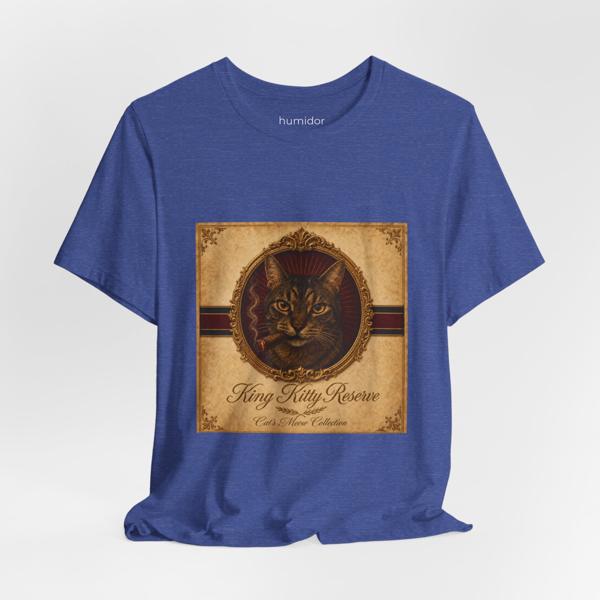 Humidor Hounds — "The King Kitty" Vintage Cat Portrait Tee