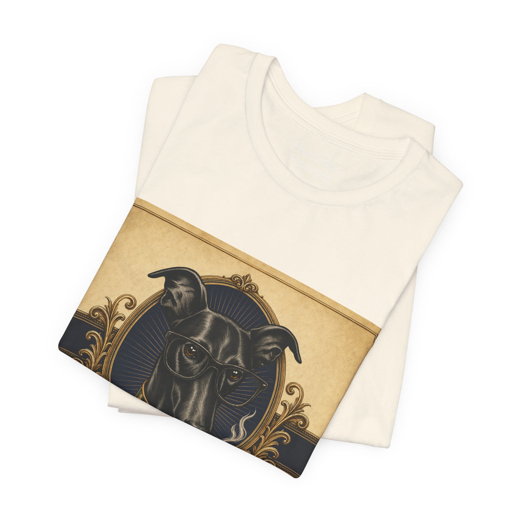 Vintage Dog Crest T‑Shirt — "The Bados Reserve" with "Run Hard Burn Slow" Slogan