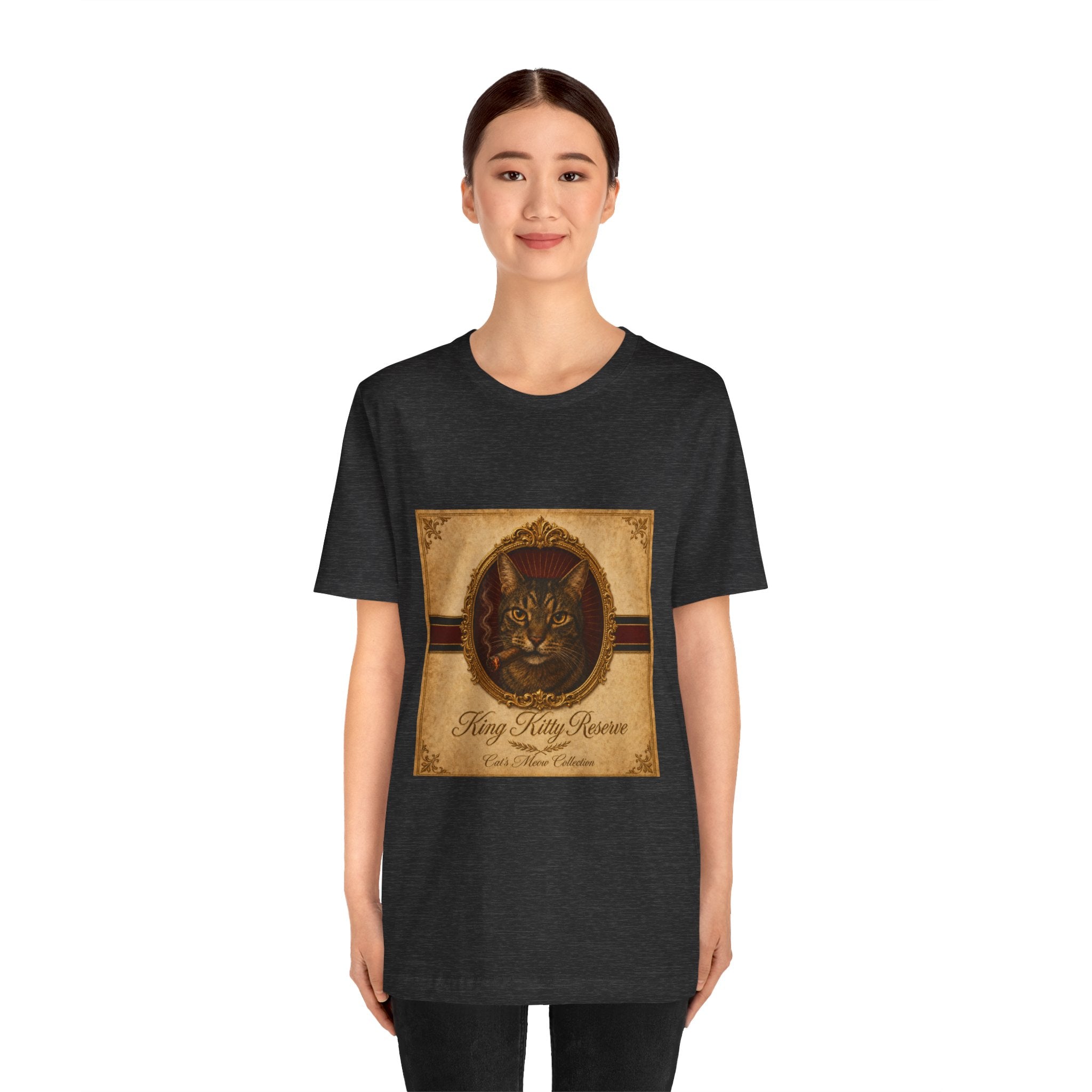 Humidor Hounds — "The King Kitty" Vintage Cat Portrait Tee