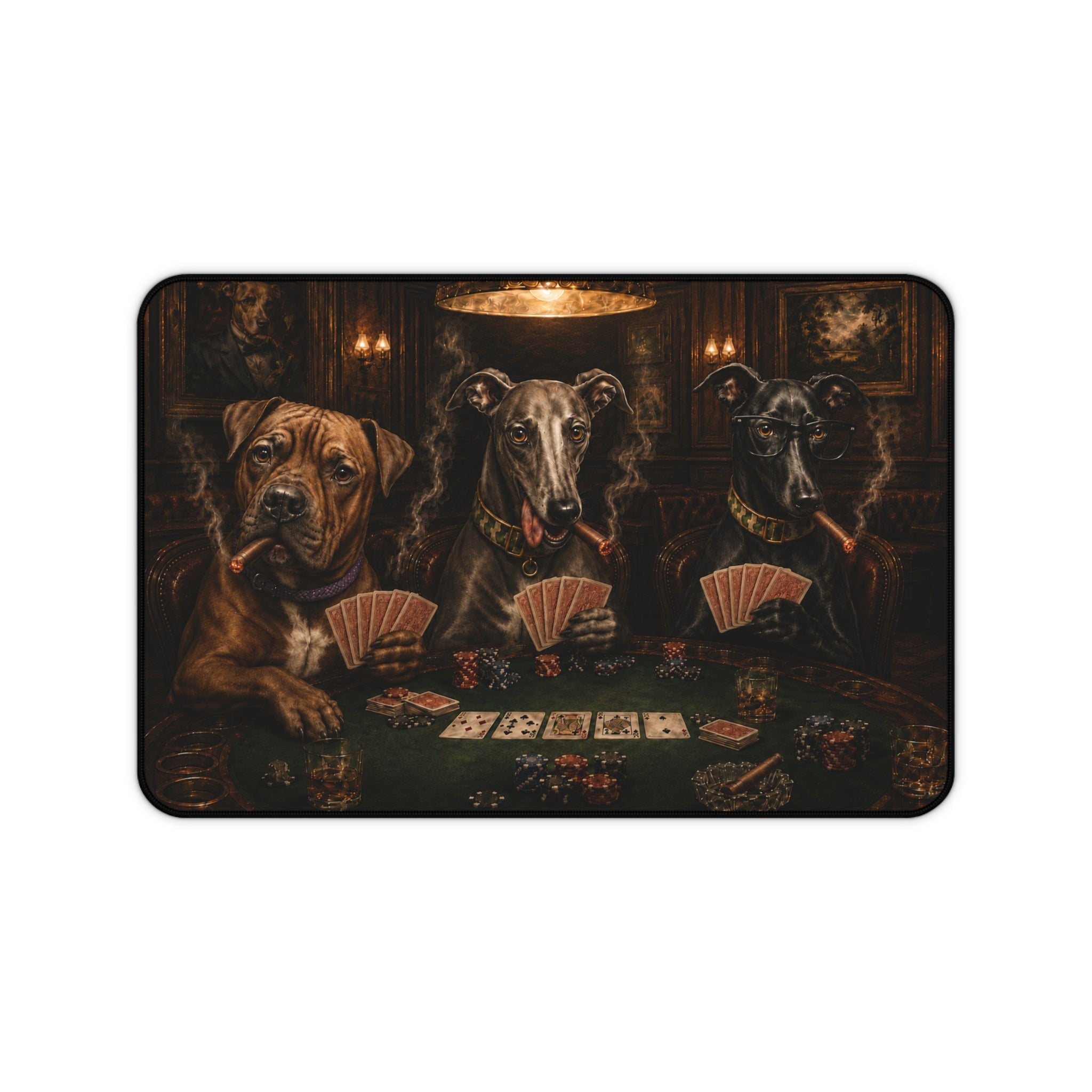 Humidor Hounds — The Poker Table Desk Mat
