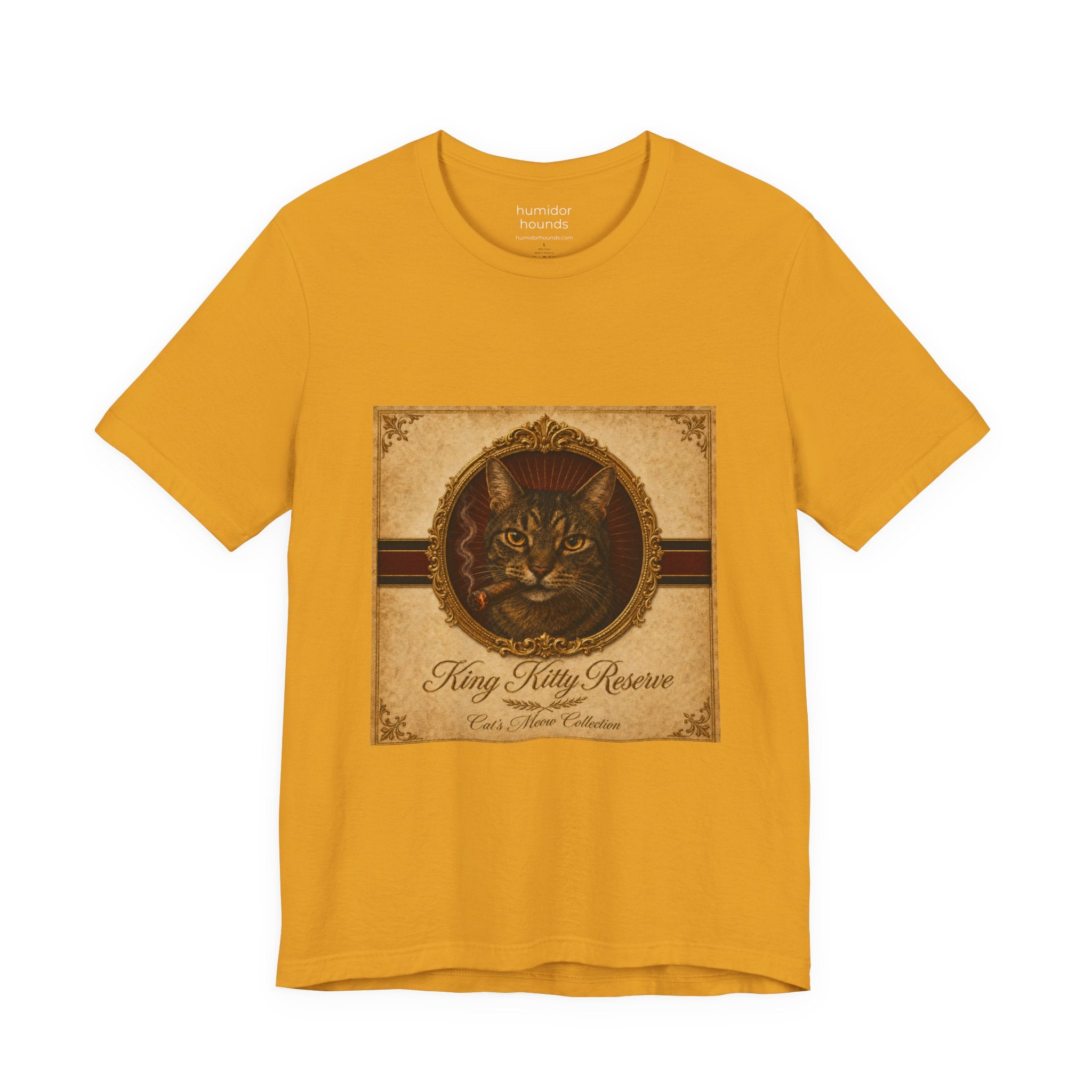 Humidor Hounds — "The King Kitty" Vintage Cat Portrait Tee