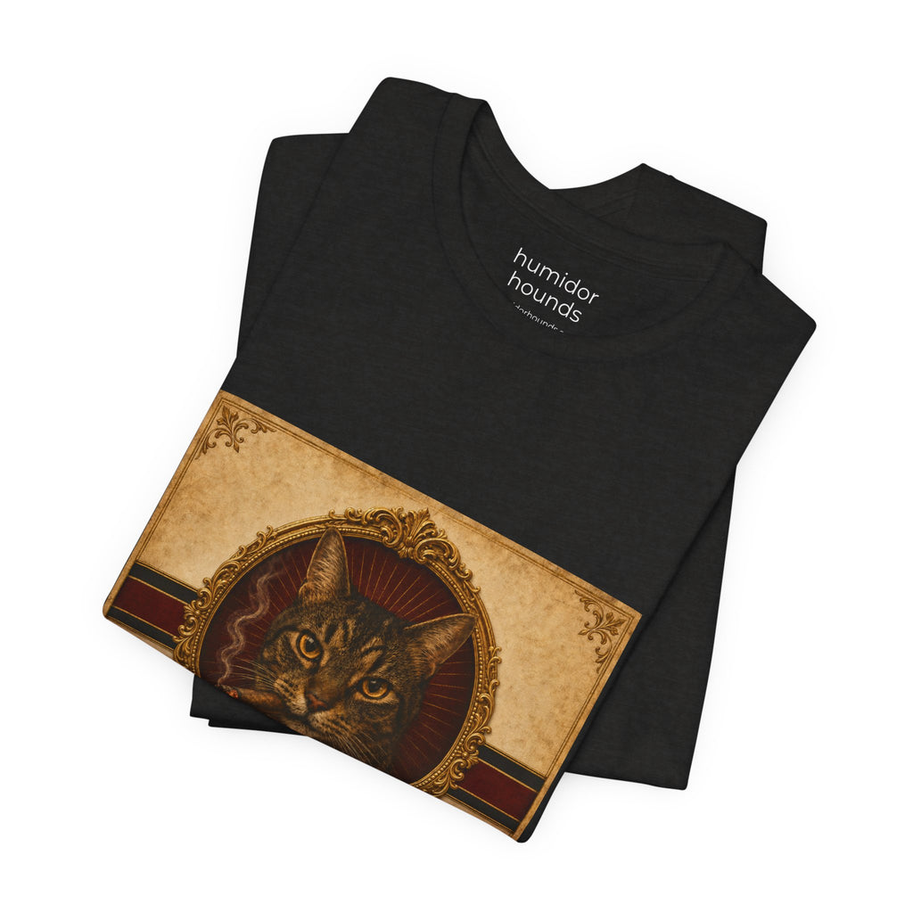 Humidor Hounds — "The King Kitty" Vintage Cat Portrait Tee