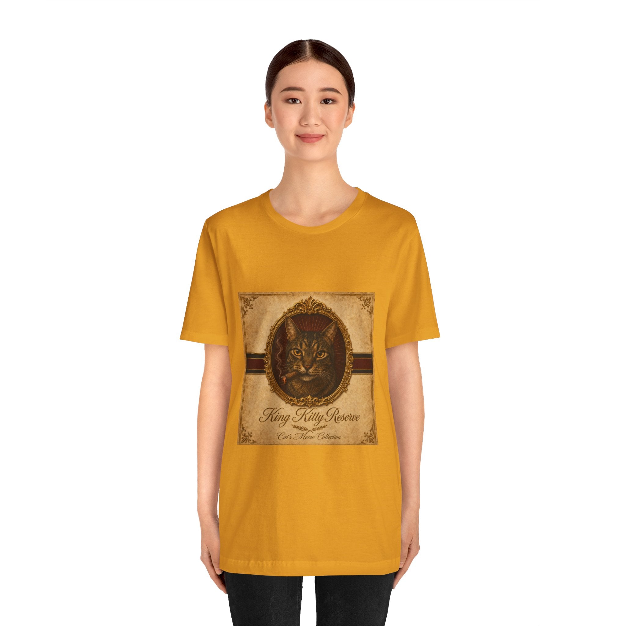 Humidor Hounds — "The King Kitty" Vintage Cat Portrait Tee
