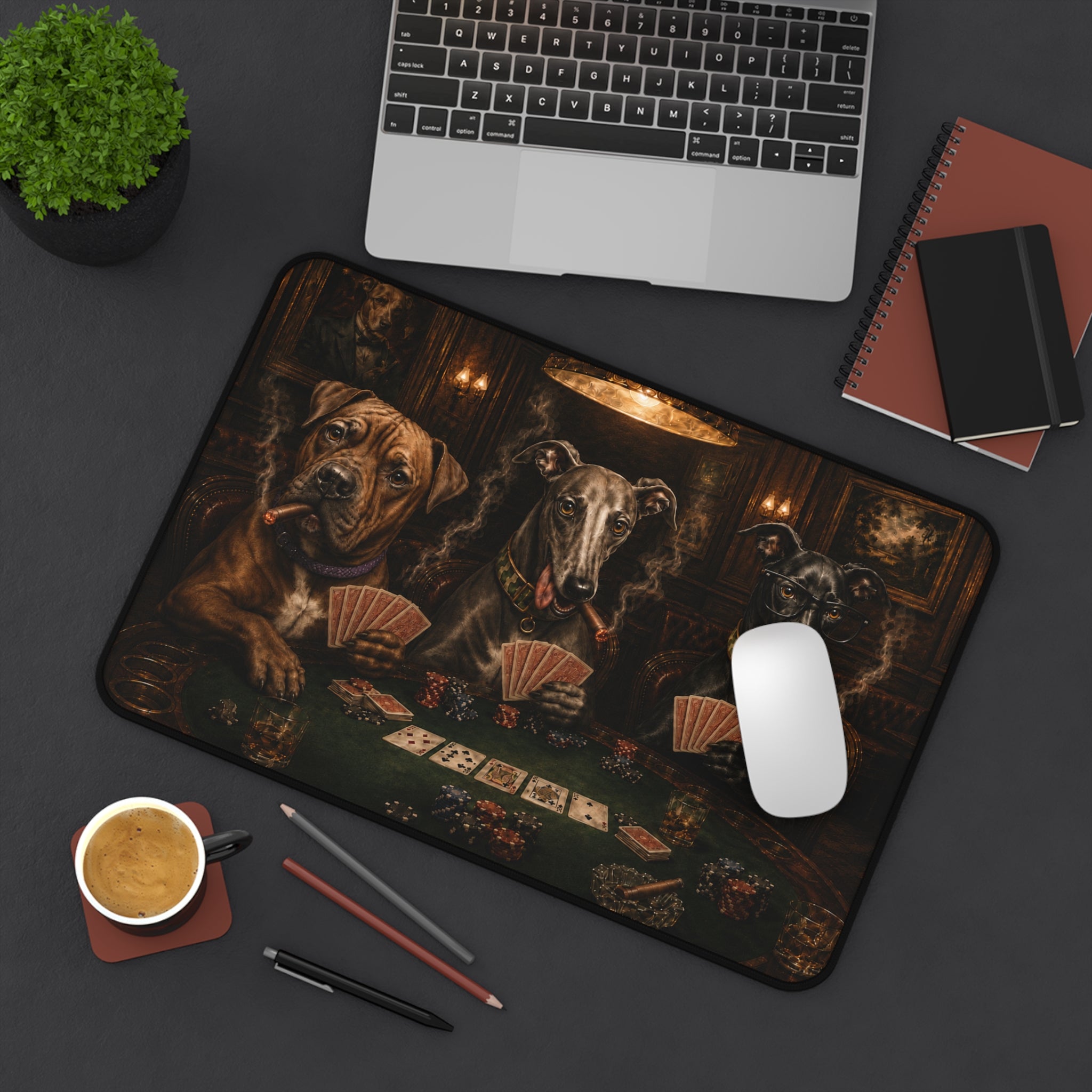 Humidor Hounds — The Poker Table Desk Mat