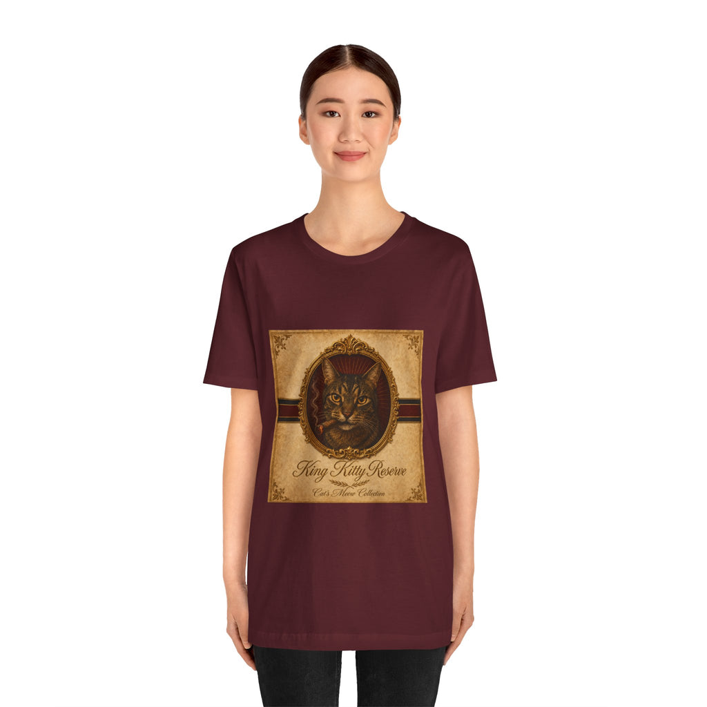 Humidor Hounds — "The King Kitty" Vintage Cat Portrait Tee