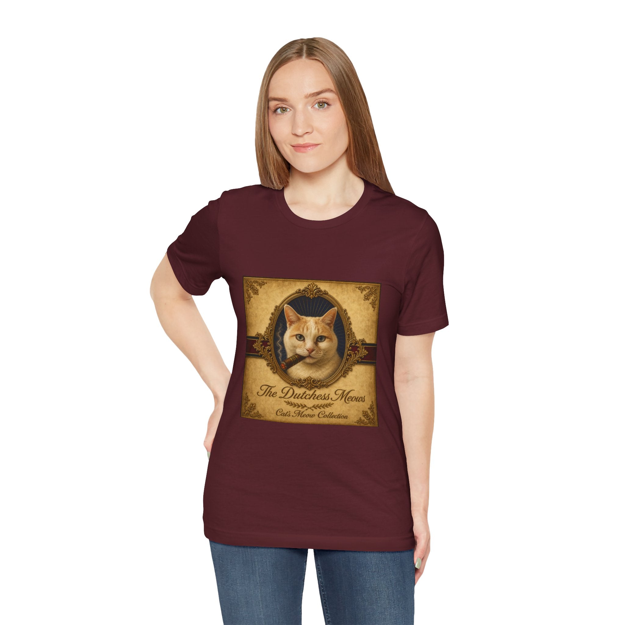Humidor Hounds — "The Dutchess Meows" Vintage Cat Portrait Tee