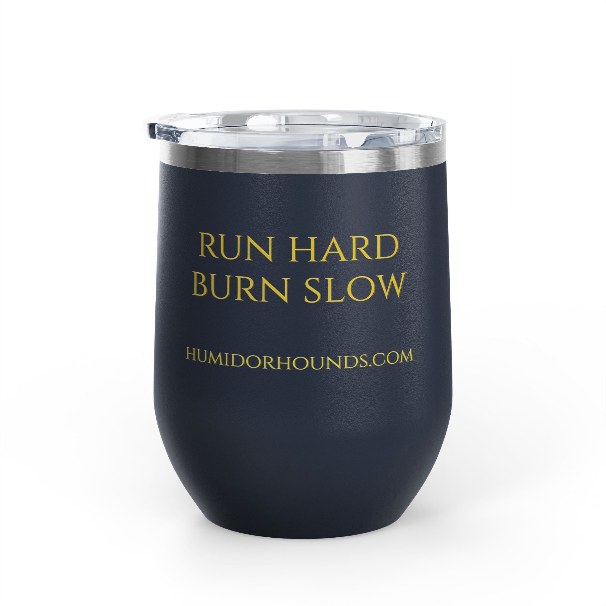 Humidor Hounds Whiskey Tumbler — Run Hard. Burn Slow.