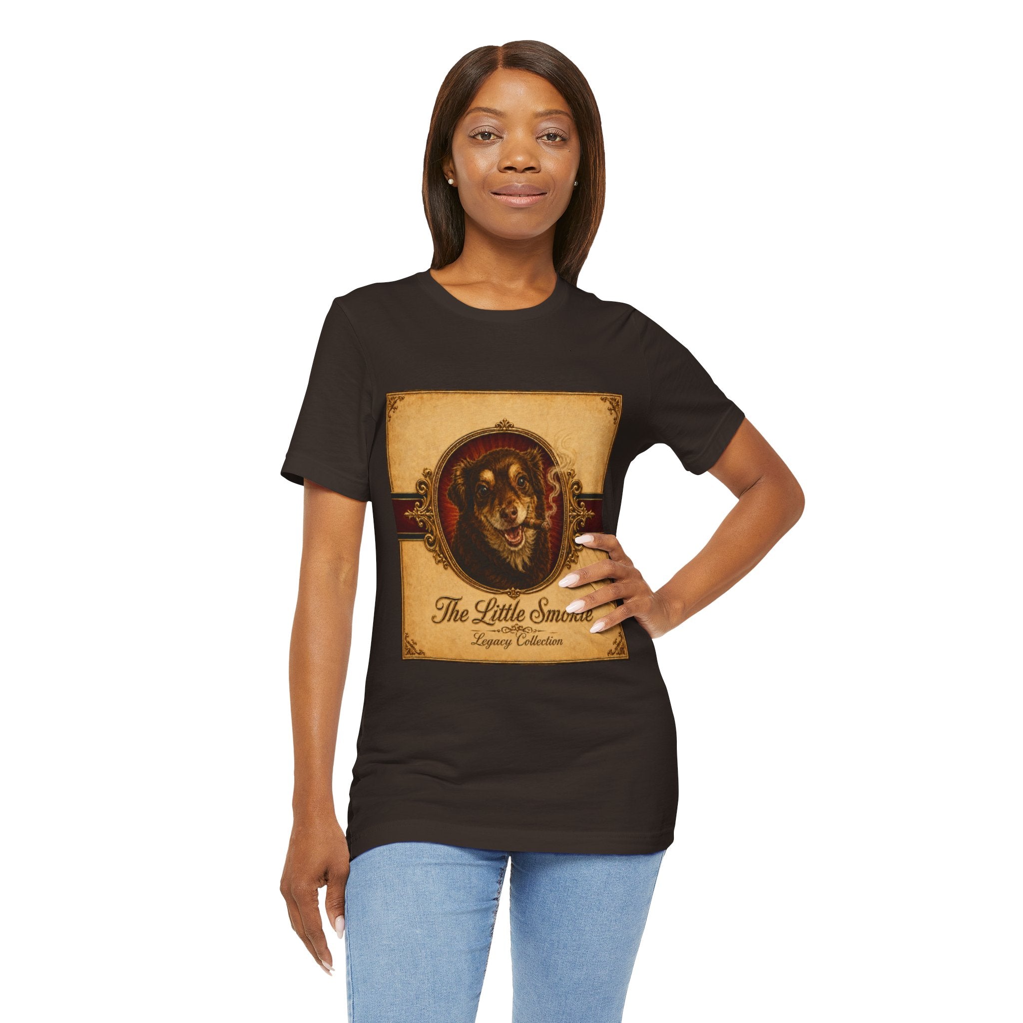 Humidor Hounds — "The Little Smoky" Vintage Dog Portrait Tee
