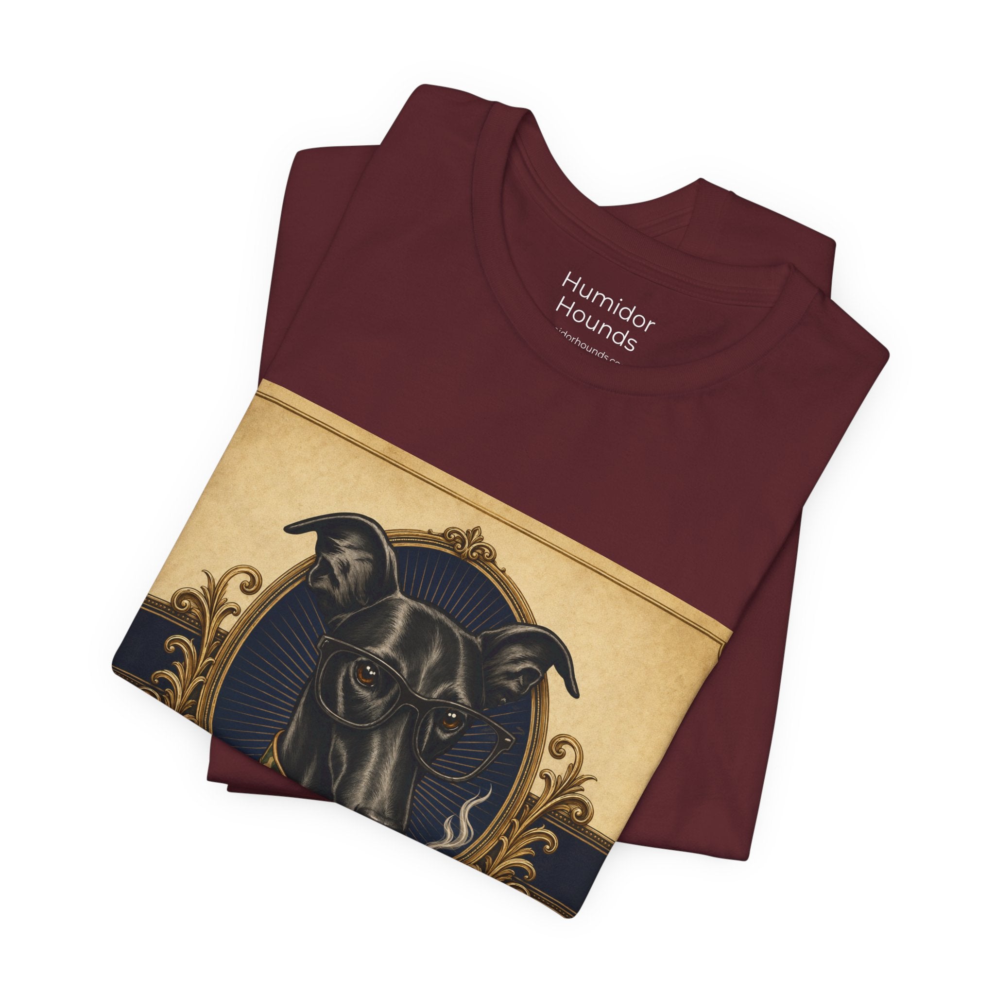 Vintage Dog Crest T‑Shirt — "The Bados Reserve" with "Run Hard Burn Slow" Slogan