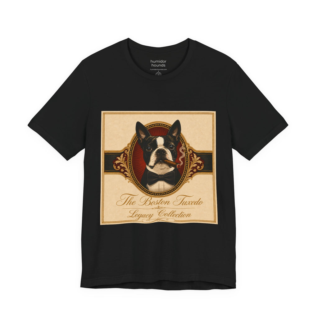 Humidor Hounds — "The Boston Tuxedo" Vintage Dog Portrait Tee