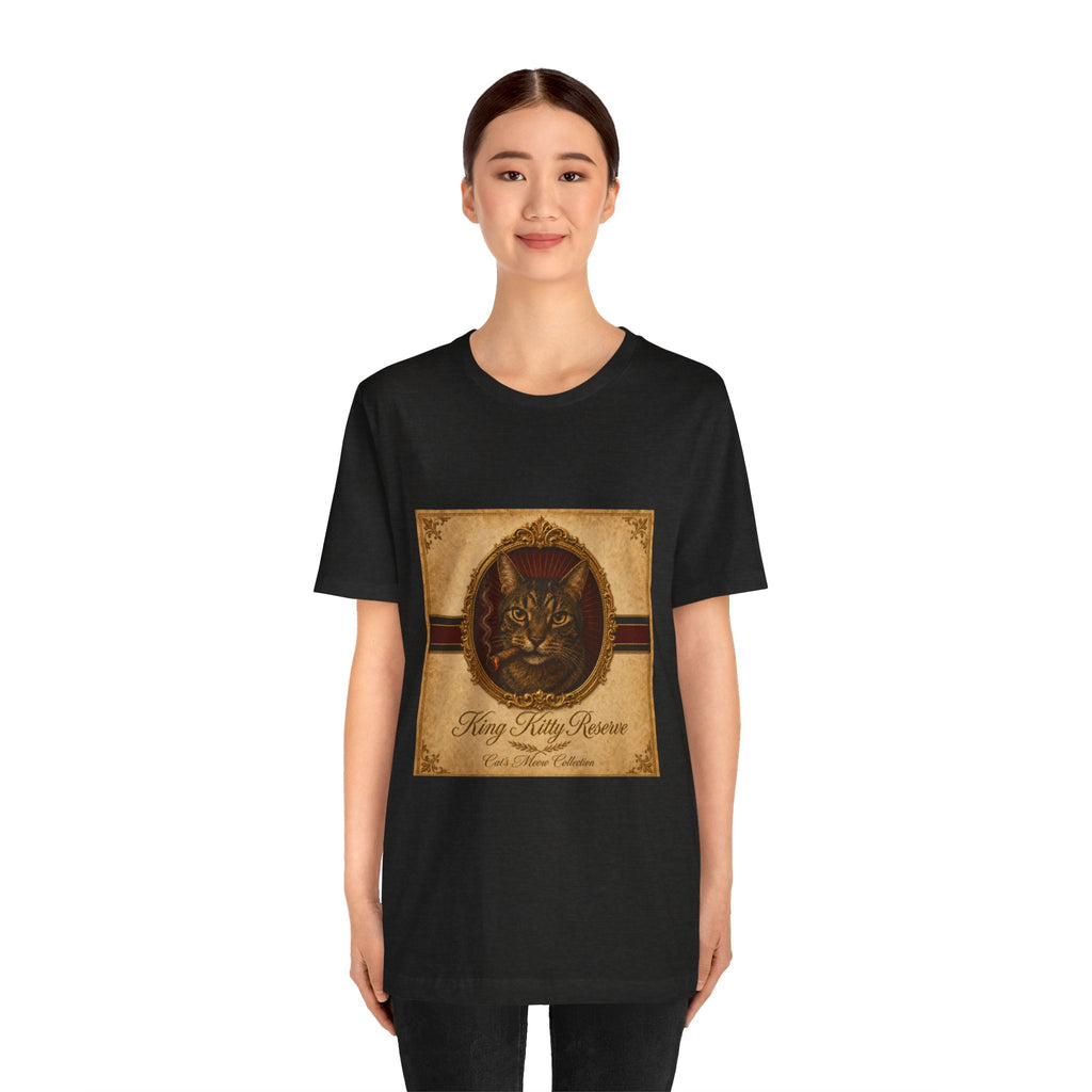 Humidor Hounds — "The King Kitty" Vintage Cat Portrait Tee