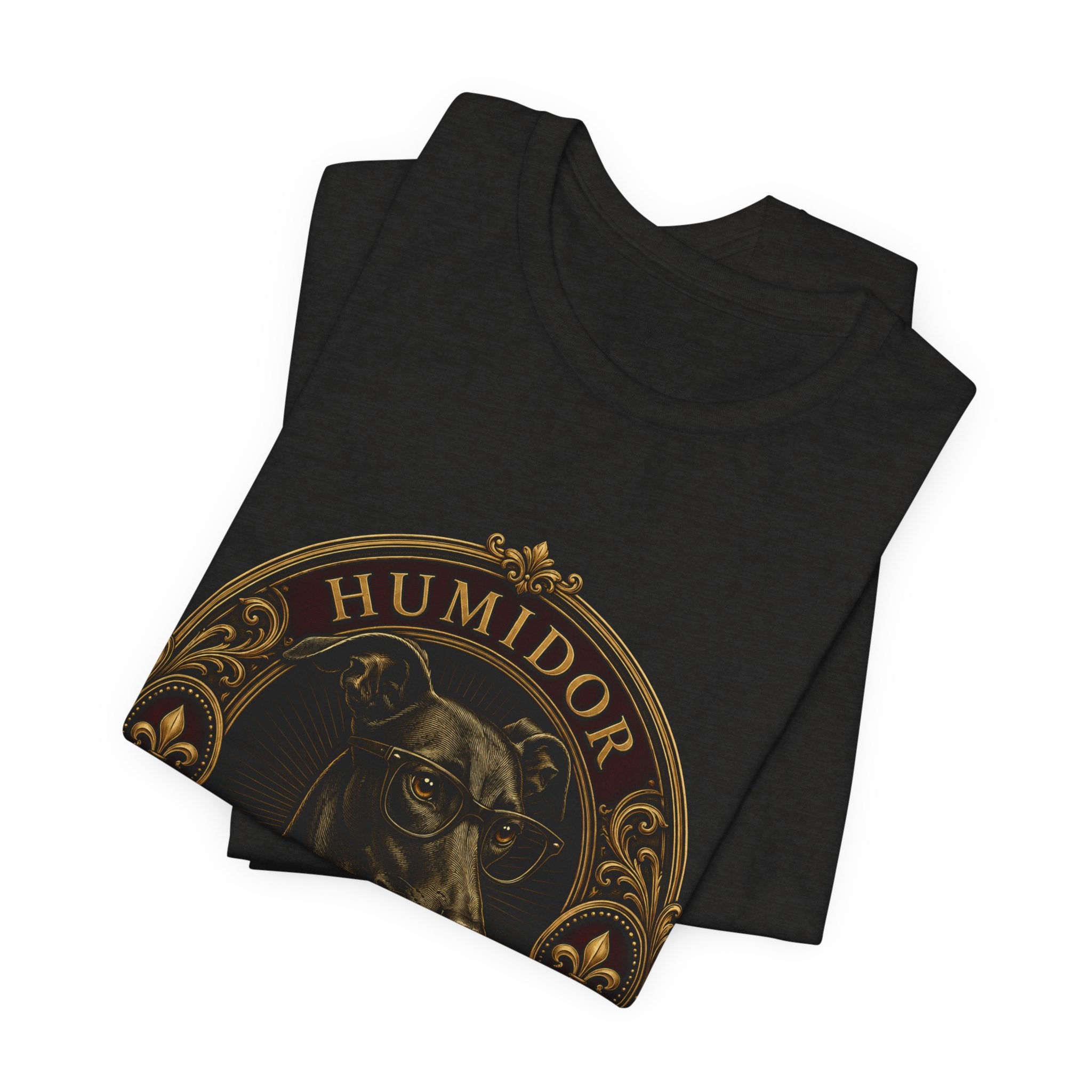 Humidor Hounds Vintage Emblem T-Shirt — “Run Hard Burn Slow” Athletic Tee