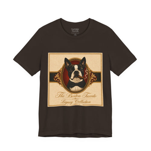 Humidor Hounds — "The Boston Tuxedo" Vintage Dog Portrait Tee