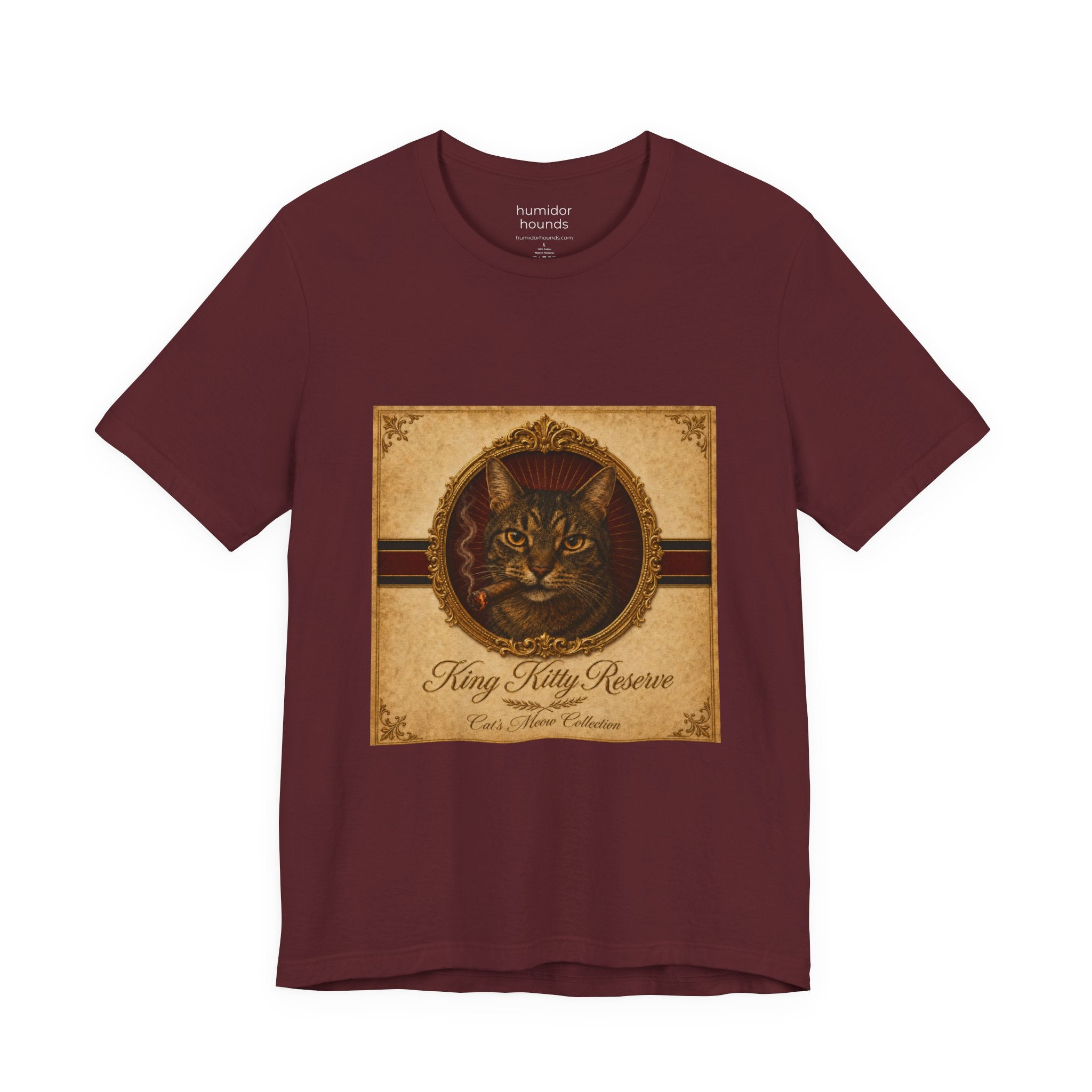 Humidor Hounds — "The King Kitty" Vintage Cat Portrait Tee