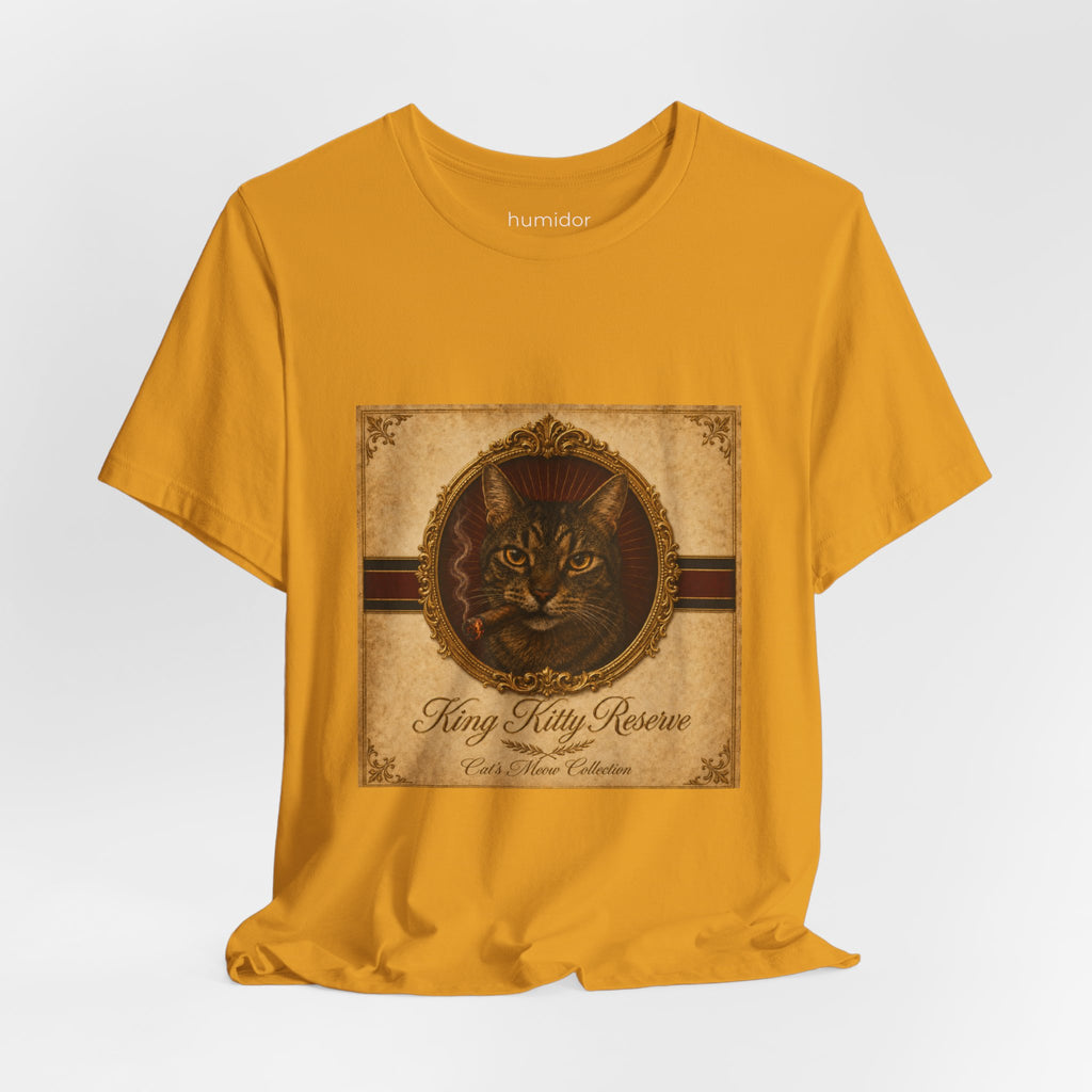 Humidor Hounds — "The King Kitty" Vintage Cat Portrait Tee